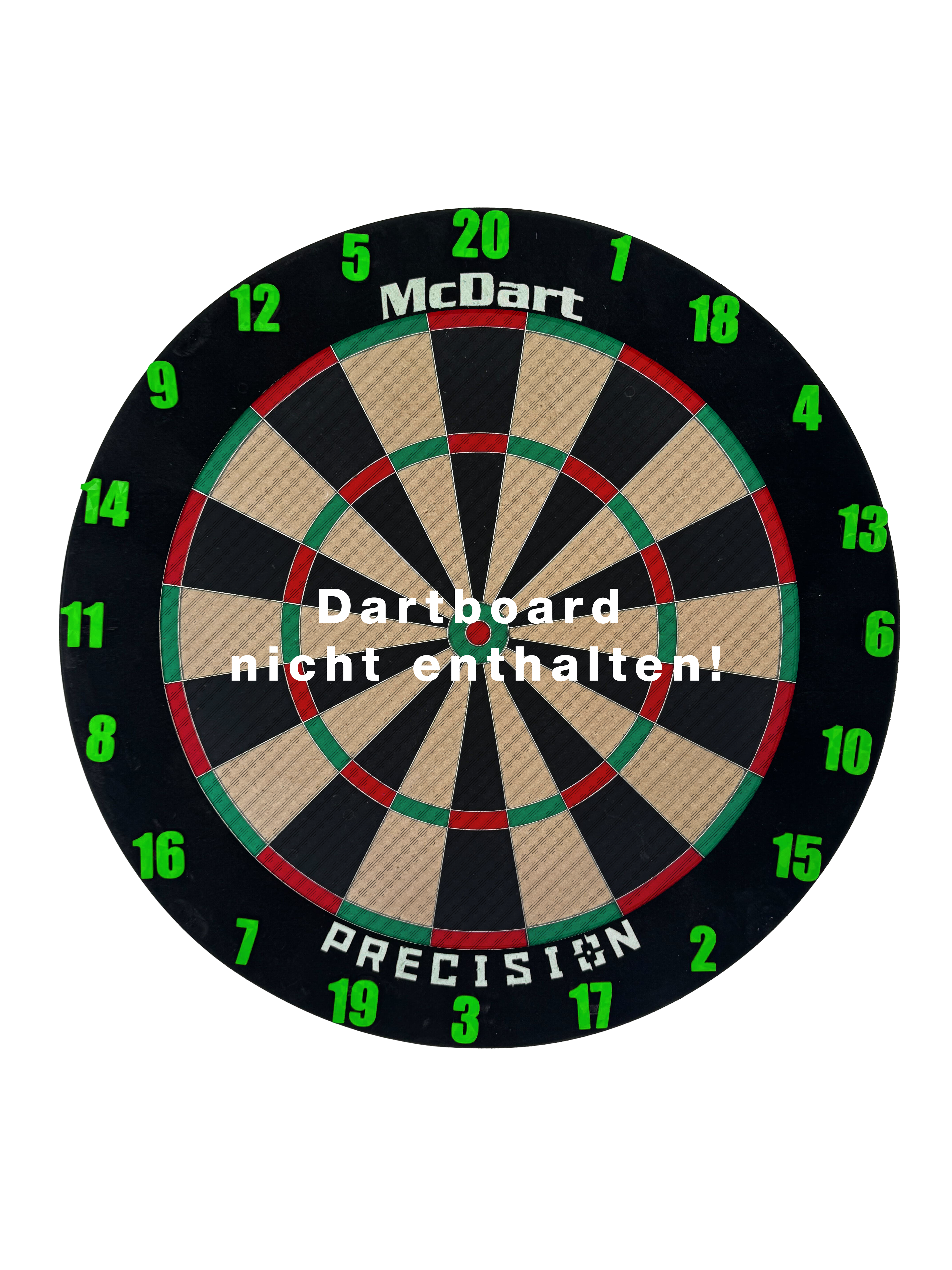 McDart Dartboard Number Rings / Number Ring Classic Ein klassisches grünes Board ist zu sehen. Das Produkt wirkt schlicht und funktional.