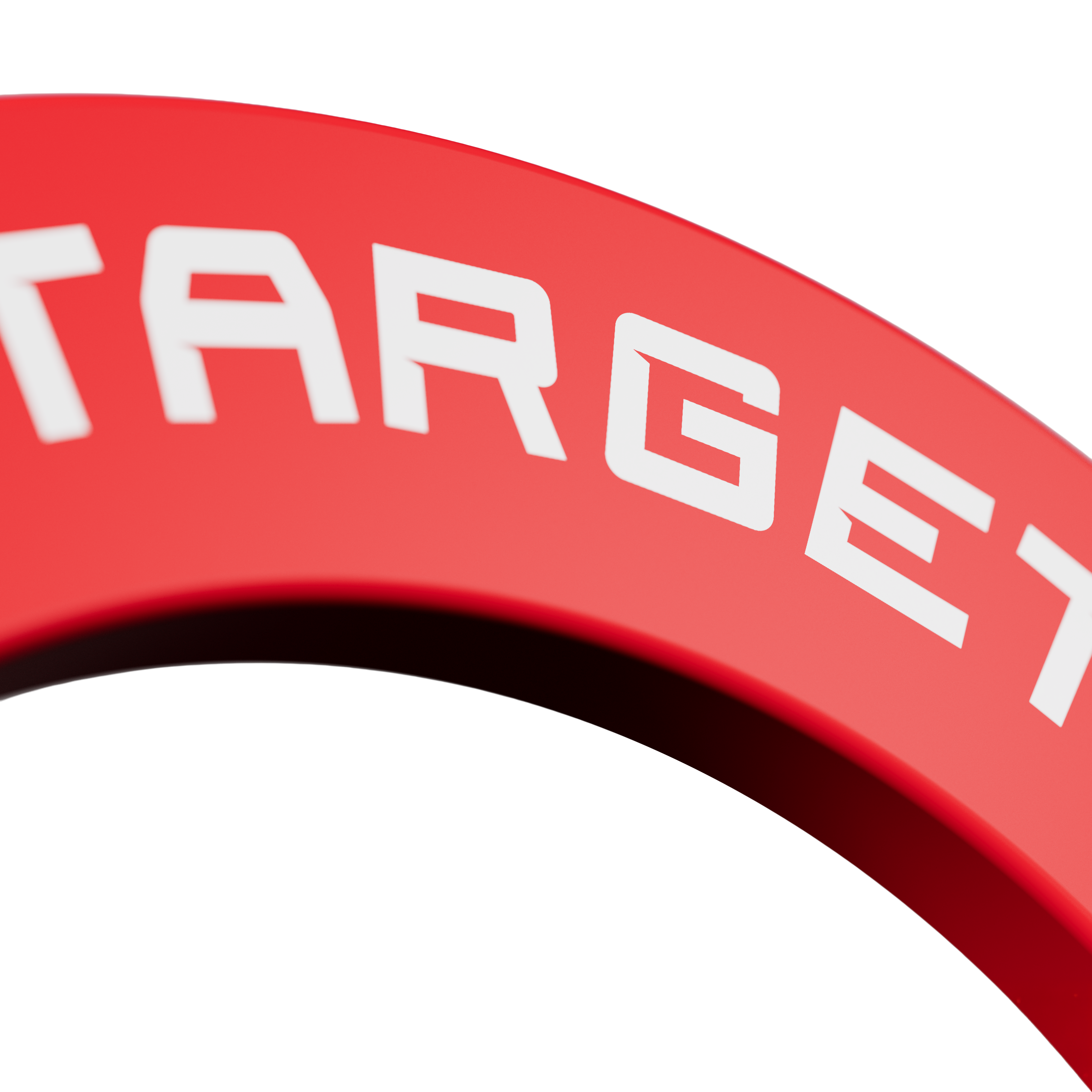 Target Notched Dartboard Surround Das Produkt zeigt eine rote Dartboard-Umrandung. Die Perspektive kommt von oben.