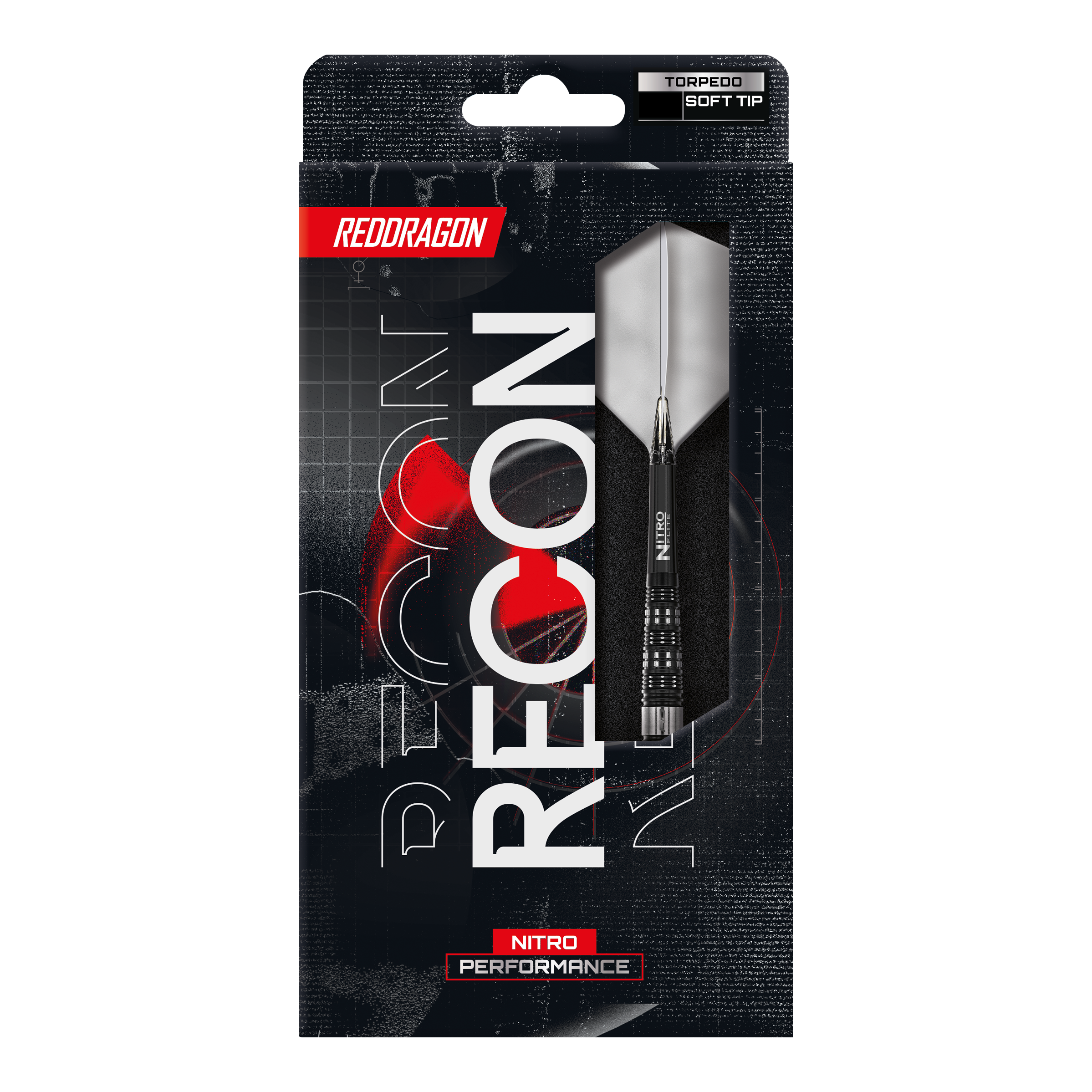 Red Dragon Recon Torpedo Soft Darts - 20g Das Foto zeigt die Red Dragon Recon Torpedo Softdarts - 20g. Die Darts sind für Softdart-Spiele geeignet und wirken robust.
