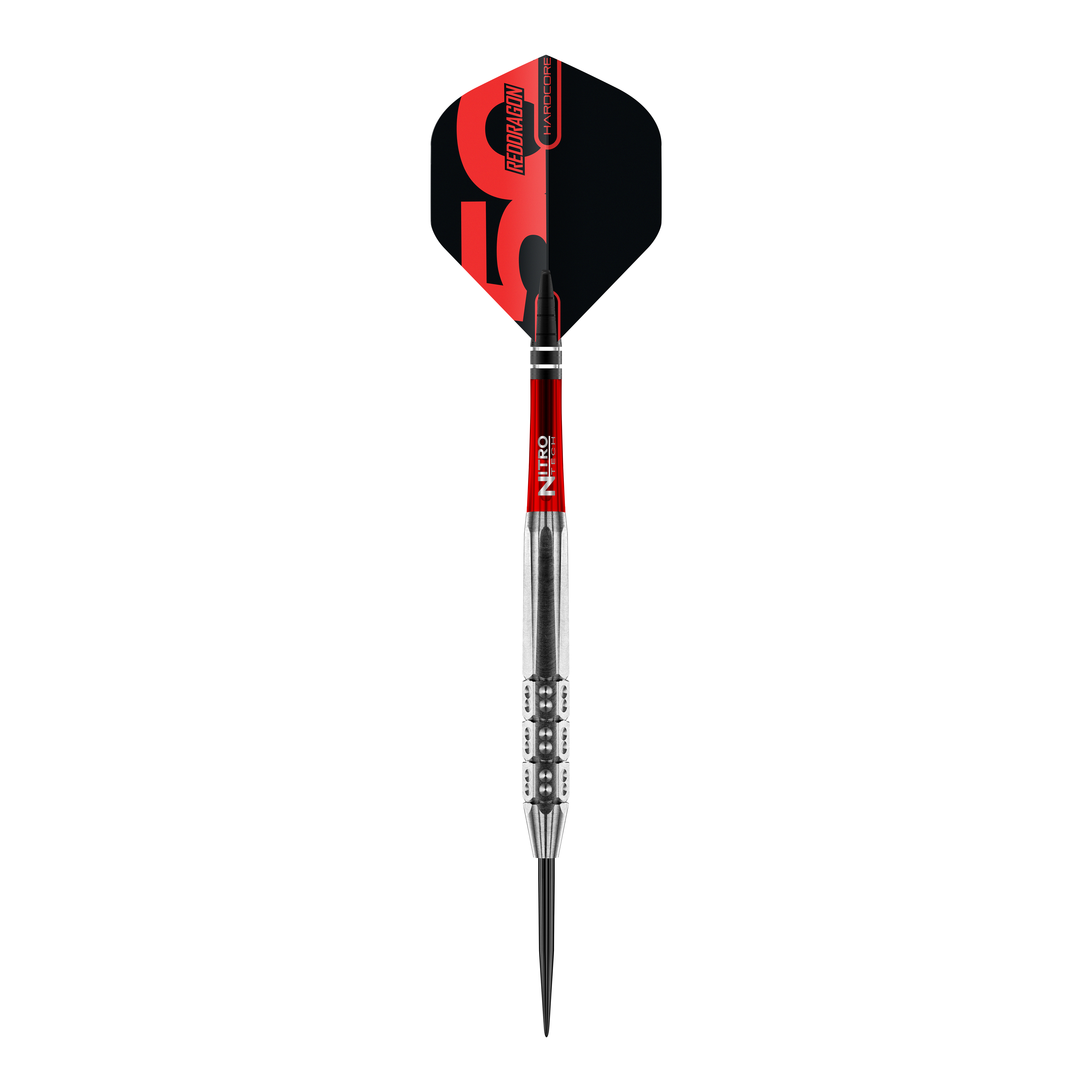 Gezeigt werden die Red Dragon 50 Year Collection Hexoset 3 Steeldarts mit einem Gewicht von 25g. Die Edition feiert das 50-jährige Bestehen der Marke Red Dragon.