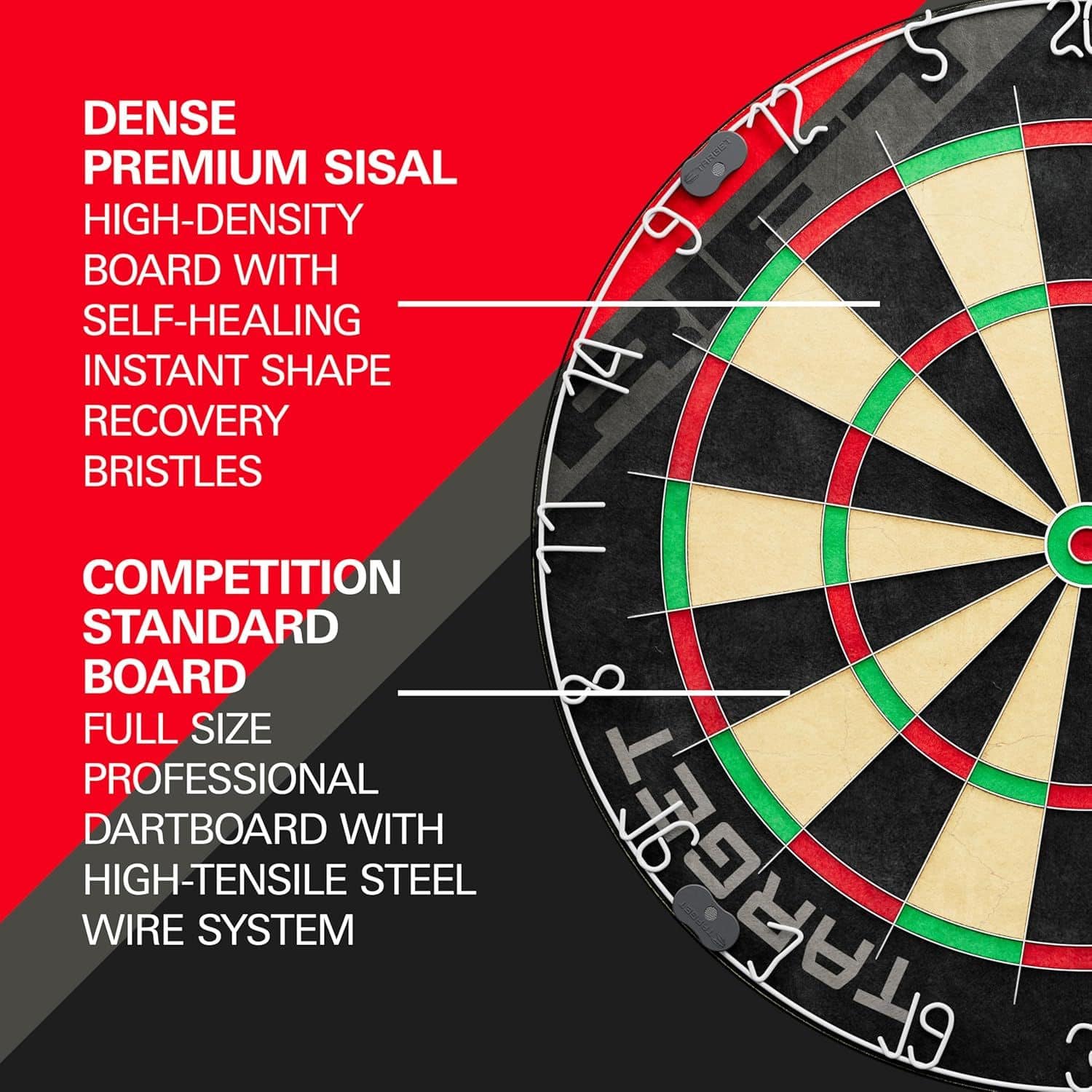 Target Rift steel dartboard set Das Bild zeigt das Target Rift Steeldartboard Set. Das Set ist ideal für Dartspieler geeignet.