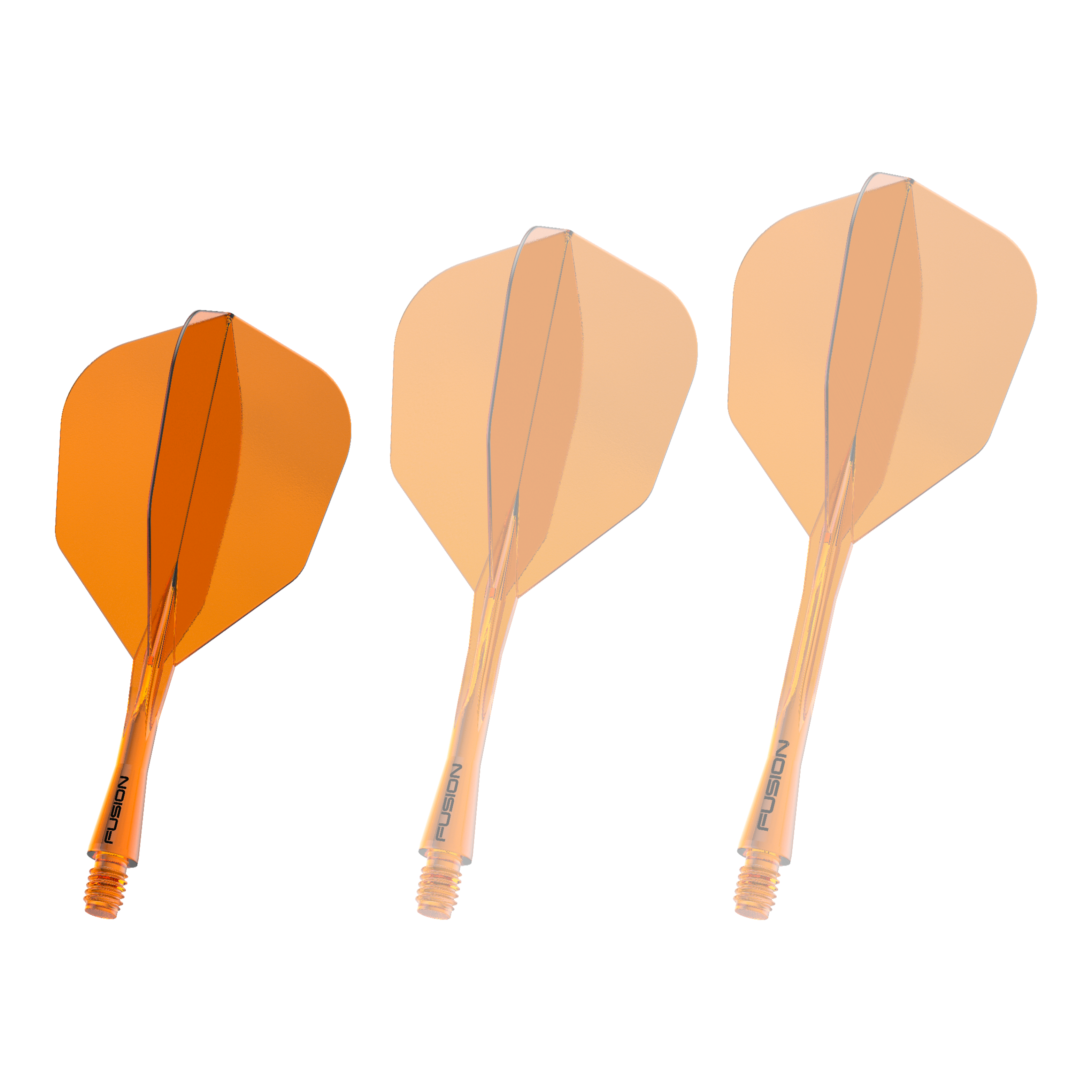 Winmau Fusion Flight Shaft System No6 Neon Orange Das Bild zeigt das Winmau Fusion Flight Shaft System No6 in der Farbe Neon Orange mit einer Länge von 22 mm. Es handelt sich um eine weitere Ansicht des Produkts.