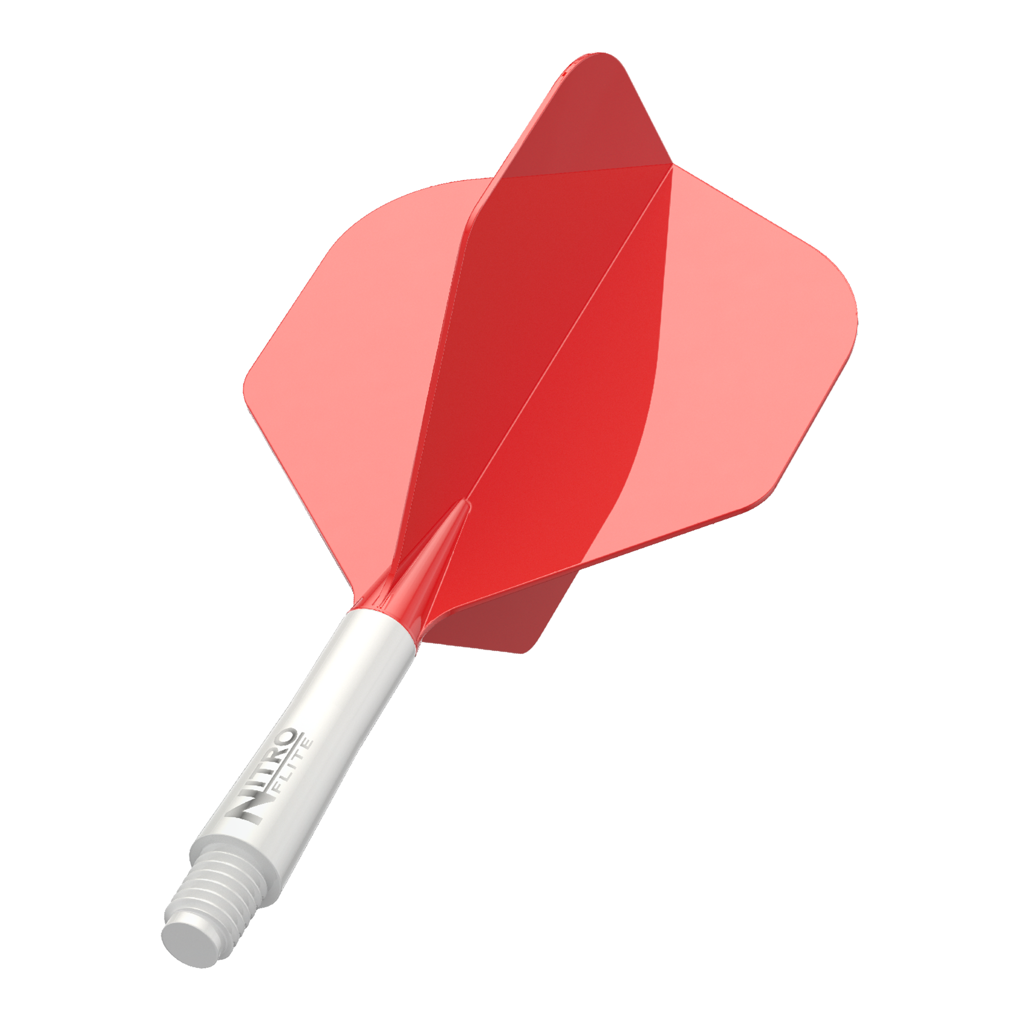 Red Dragon Nitroflite - White Shaft Red No2 Flights Dieses Bild zeigt einen Red Dragon Nitro Flite Dart Flight in Weiß und Rot, No2, Short (22mm). Es handelt sich um ein Zubehörteil für Darts, das die Flugeigenschaften verbessert.