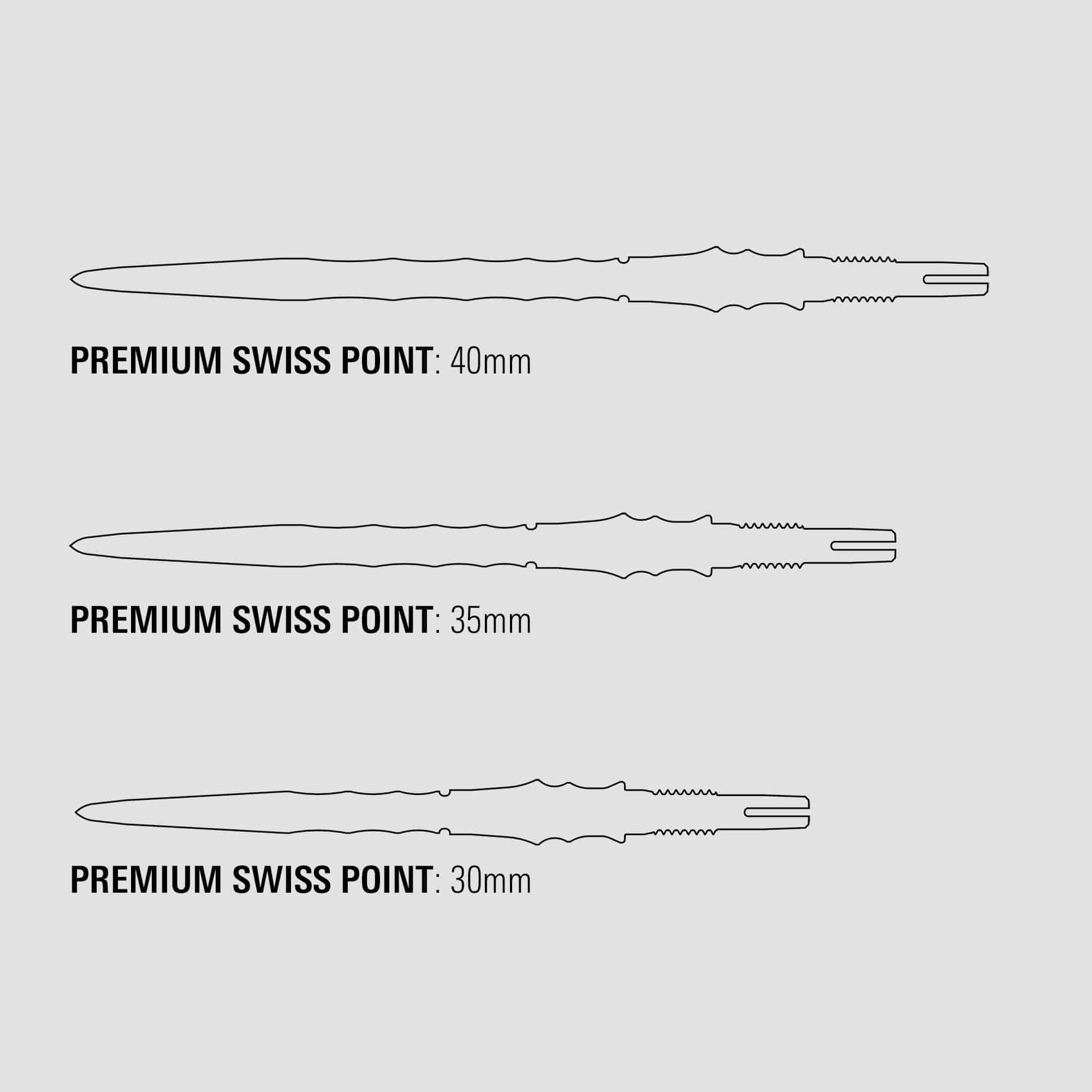 Target Japan Premium Swiss Point Dart Tips - Blue Das Bild zeigt die Target Japan Premium Swiss Point Dartspitzen in Blau. Diese Spitzen bieten eine stylische Alternative für alle Dartfans.
