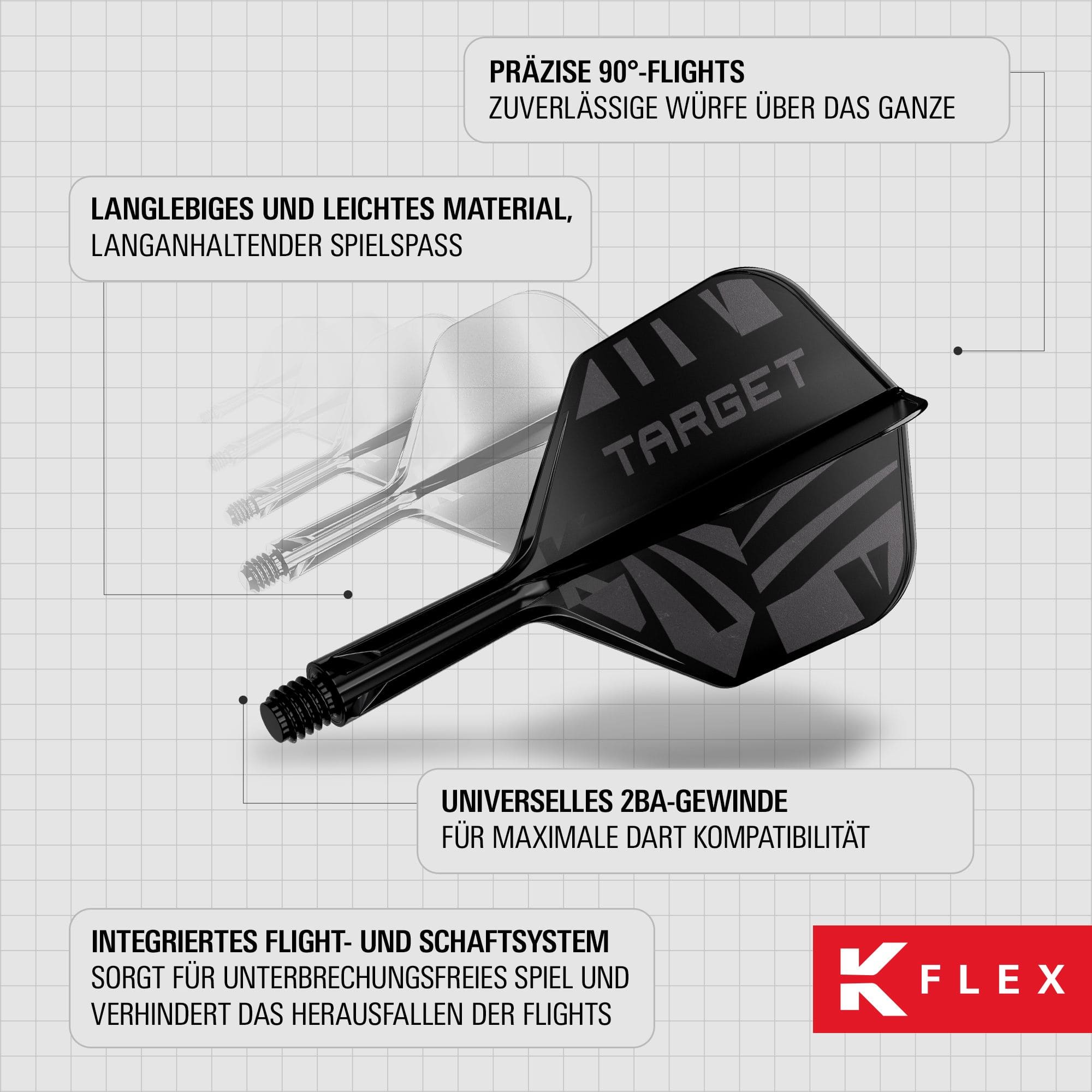 Target K-Flex Black No6 Flights