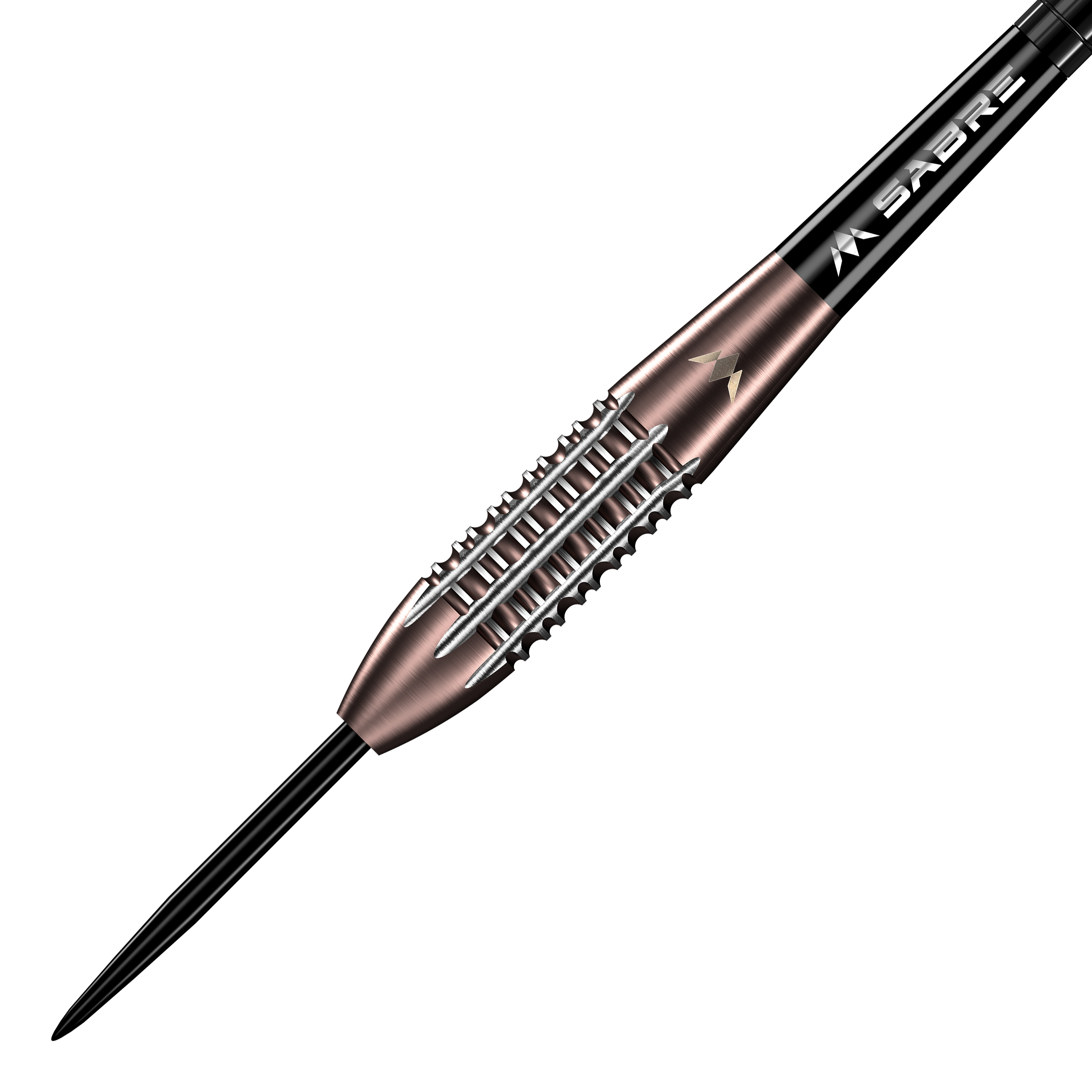 Das Bild zeigt die Mission Arkitekt Bronze Silika PVD Steeldarts mit einem Gewicht von 23,5g. Die Steeldarts haben ein elegantes Bronze-Design.