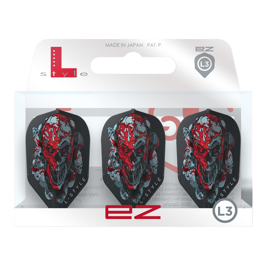 Diese Abbildung zeigt L-Style Ryan Searle Signature V4 Black L3EZ Flights. Die Dartflights zeichnen sich durch ein elegantes, schwarzes Design aus.
