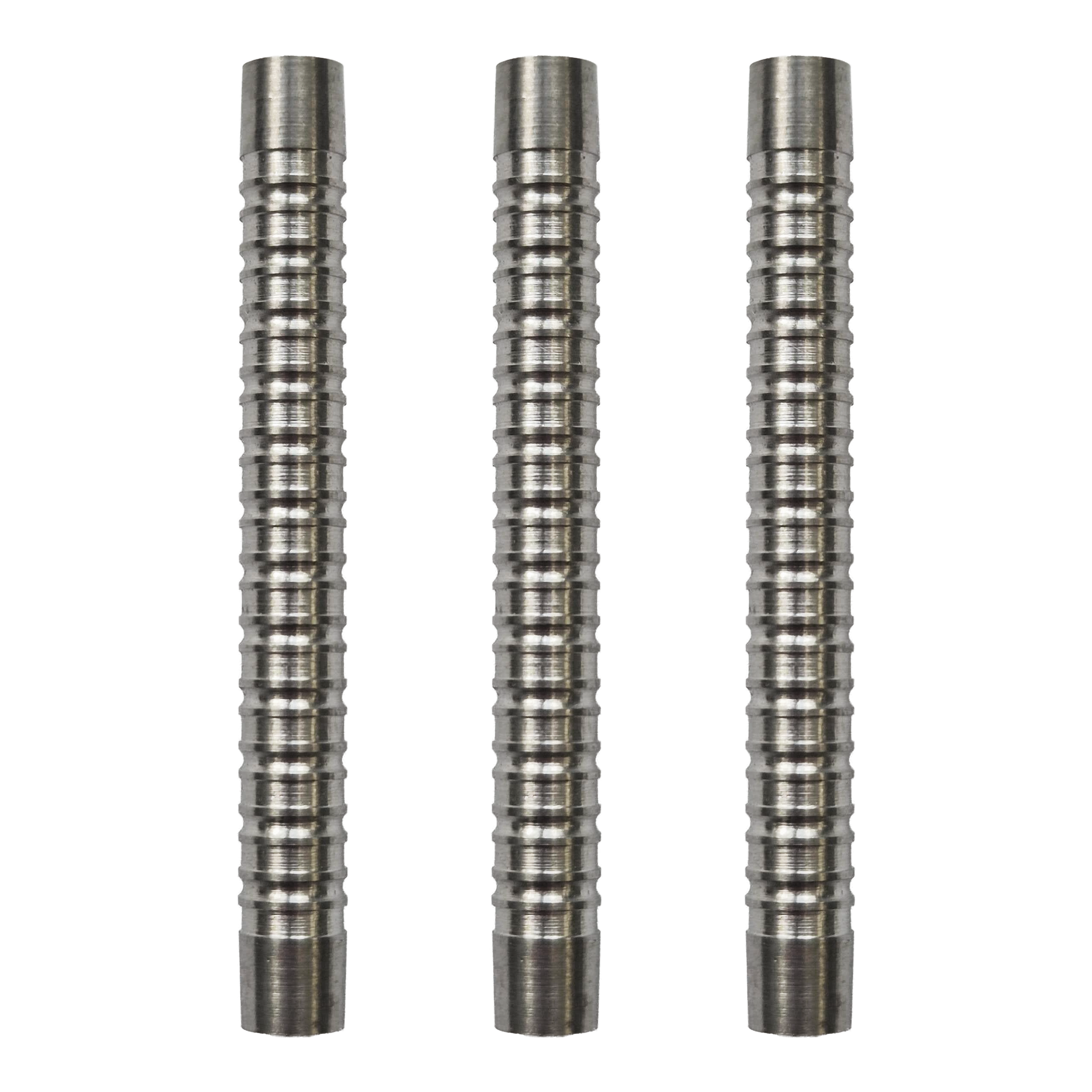 Das Bild stellt ein Set von McDart Double Ring Softdart Barrels - 18g dar. Die Dart-Barrels sind zusammen in einer Reihe dargestellt.