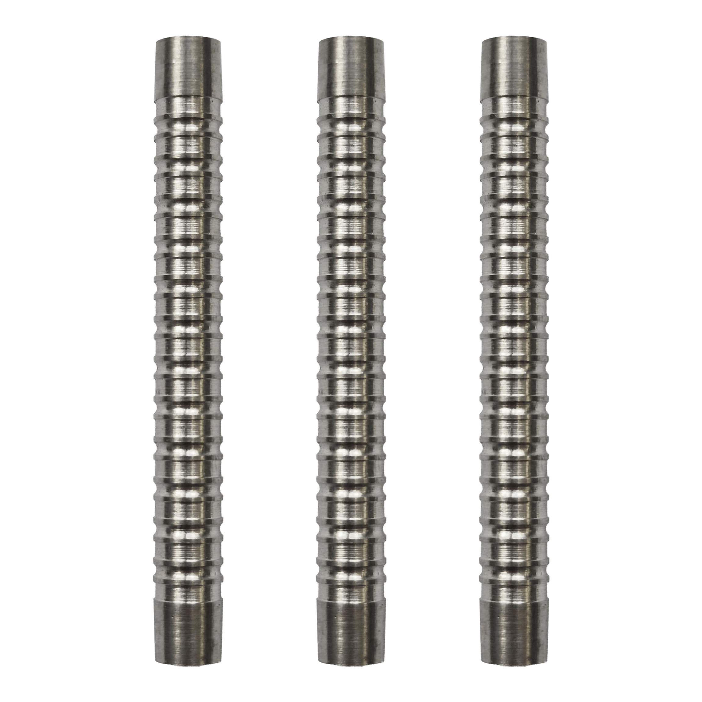 McDart Double Ring Softdart Barrels - 18g Das Bild stellt ein Set von McDart Double Ring Softdart Barrels - 18g dar. Die Dart-Barrels sind zusammen in einer Reihe dargestellt.