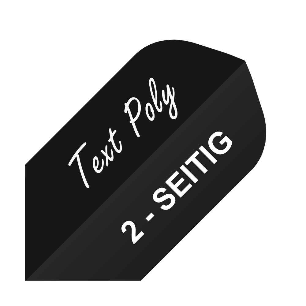 2-sided printed flights - custom text - poly slim