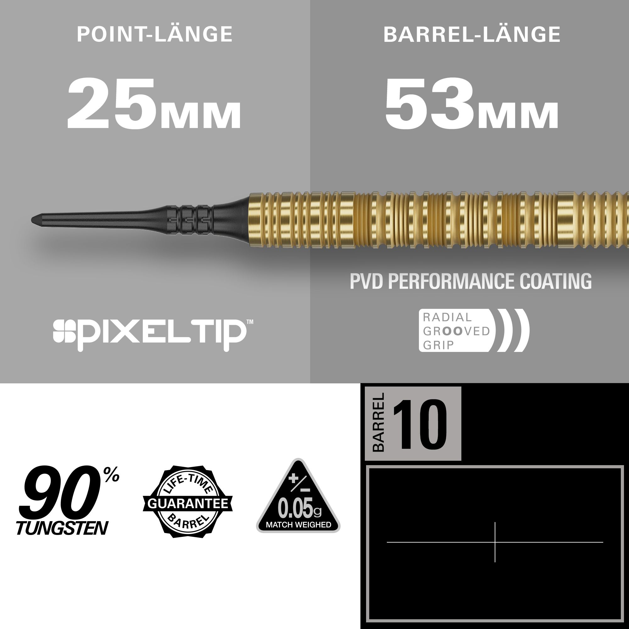 Target Bolide Envy 10 soft darts Zu erkennen sind die Target Bolide Envy 10 Softdarts. Das Produkt eignet sich für Softdart-Spiele.