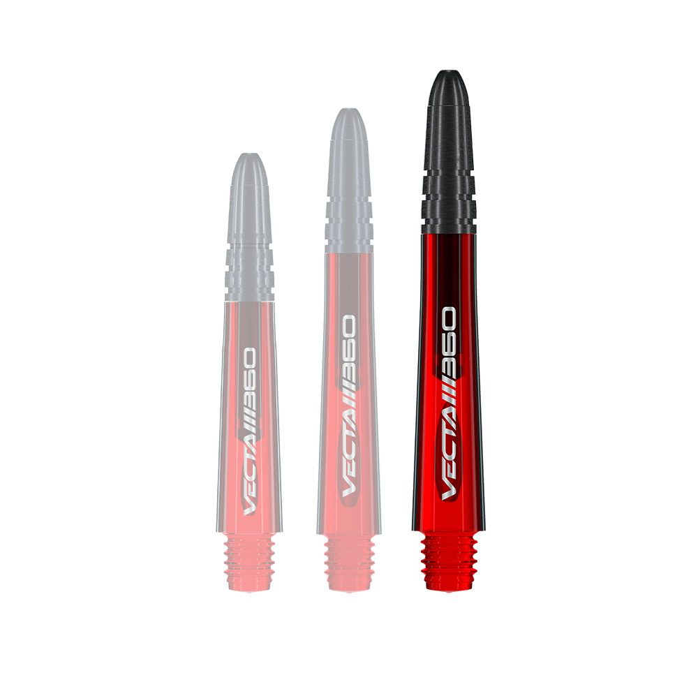 Winmau Vecta Blade 360 Shafts - Red Dieses Bild zeigt einen roten Dart-Schaft mit dem Namen 7025-219_Winmau_Vecta_Blade360_Shafts_Rot_40mm_1. Das Produkt ist 40 mm lang und hat ein schlichtes Design.
