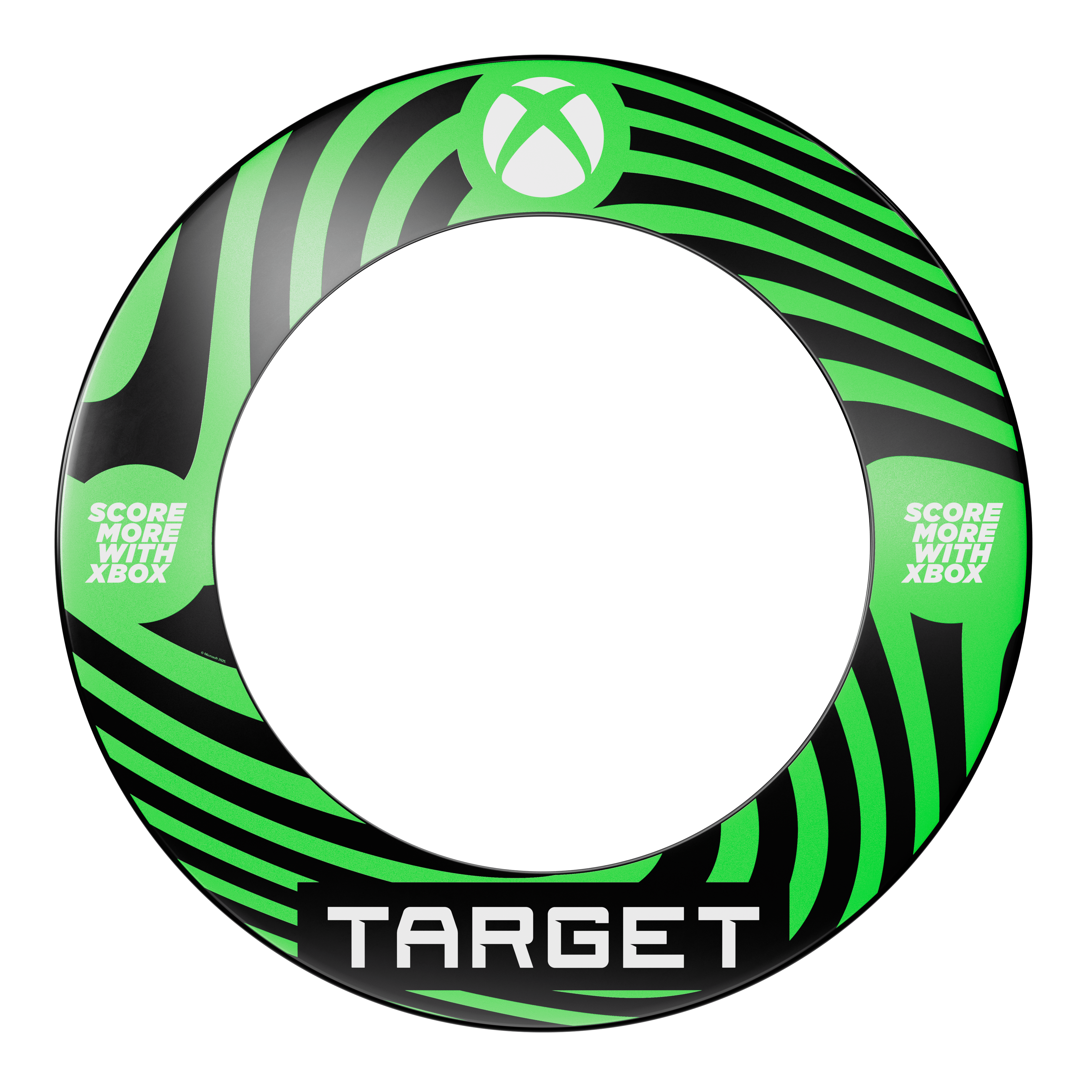 Abgebildet ist das Target Xbox Dartboard Surround Bundle. Dieses Produkt bietet einen Schutzrahmen für die Dartscheibe.
