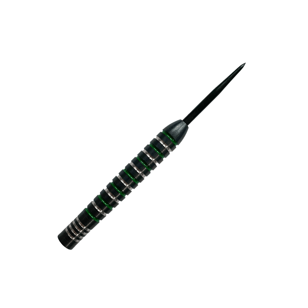 McDart Silver Green Steeldart Barrels Hier wird ein einzelnes McDart Silver Green Steeldart Barrel gezeigt. Das Design ist schlicht und elegant.