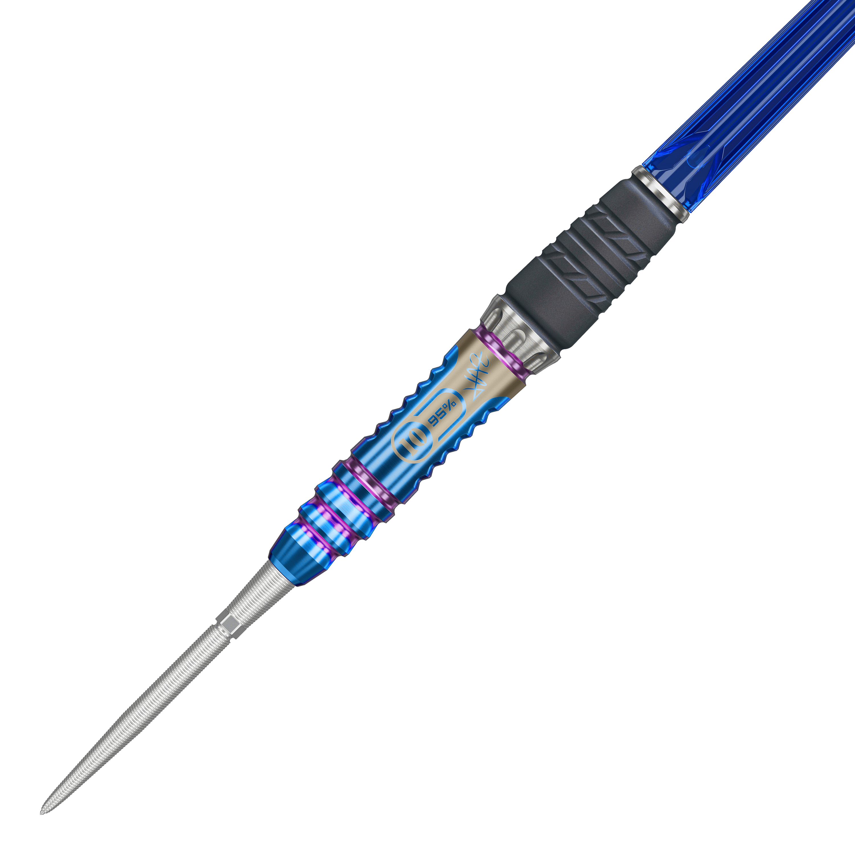 Zu sehen sind die Target Japan Rising Sun GEN10 Swiss Point Steeldarts. Die Darts sind aus verschiedenen Winkeln fotografiert.