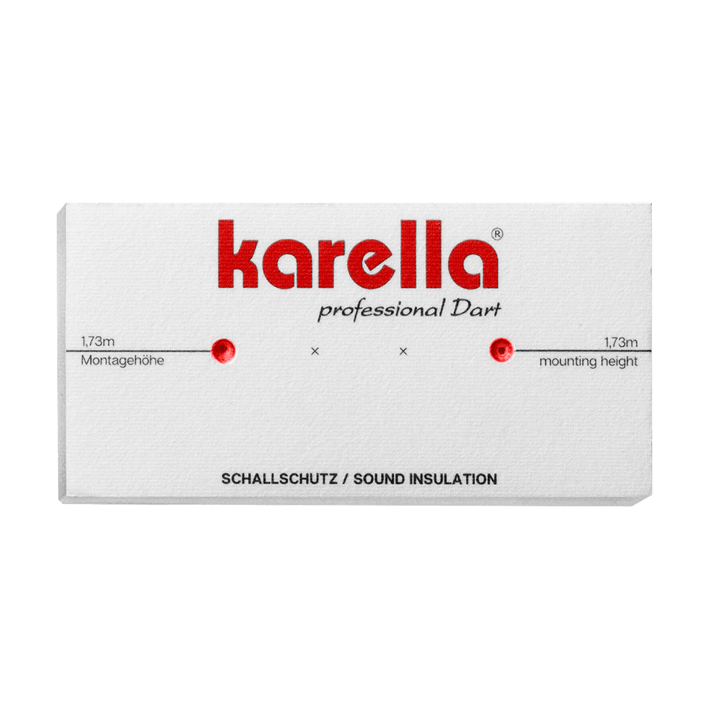Compact soundproofing Karella for steel dartboards Das Bild zeigt den Kompakten Schallschutz Karella für Steeldartboards. Er dient zur Schallreduzierung bei Steeldartboards.
