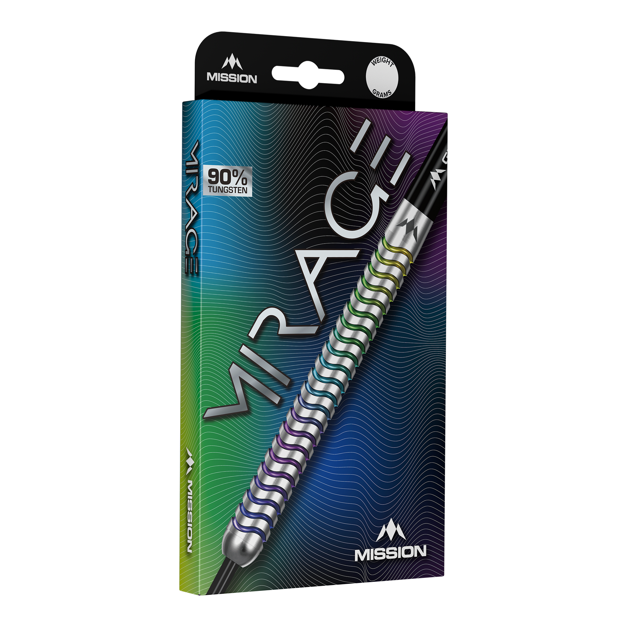 Mission Mirage Steeldarts sind klassische Steeldarts für präzises Spiel. Das Bild zeigt das Produkt in Detailansicht.