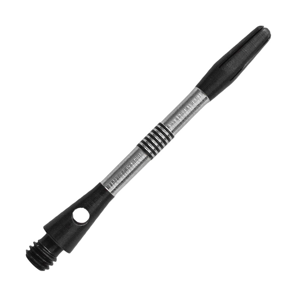 Bulls NL Cetra Aluminium Shafts - Black Auf diesem Bild ist ein weiterer schwarzer Aluminium-Schaft zu sehen. Der Schaft ist für Dartpfeile geeignet und misst 34mm.