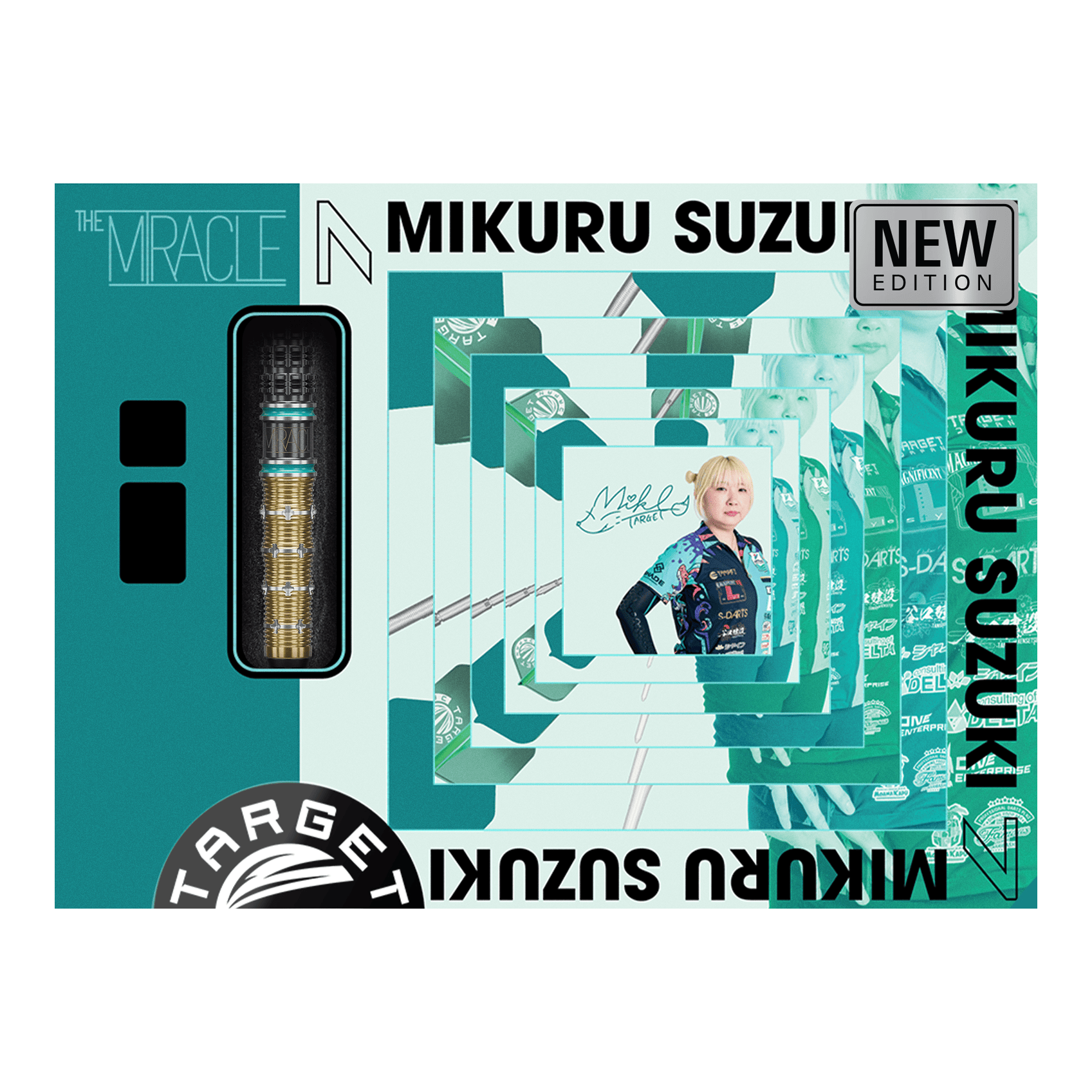 Target Mikuru Suzuki The Miracle GEN7.5 Soft Darts - 19g Zu sehen sind die Target Mikuru Suzuki The Miracle GEN7.5 Softdarts - 19g. Das Produkt ist für Softdart-Spiele konzipiert.