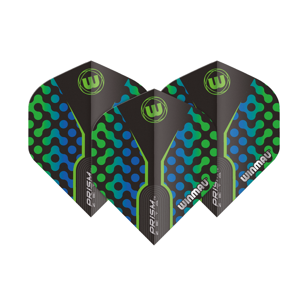 Winmau Prism Zeta GreenBlue Standard Flights