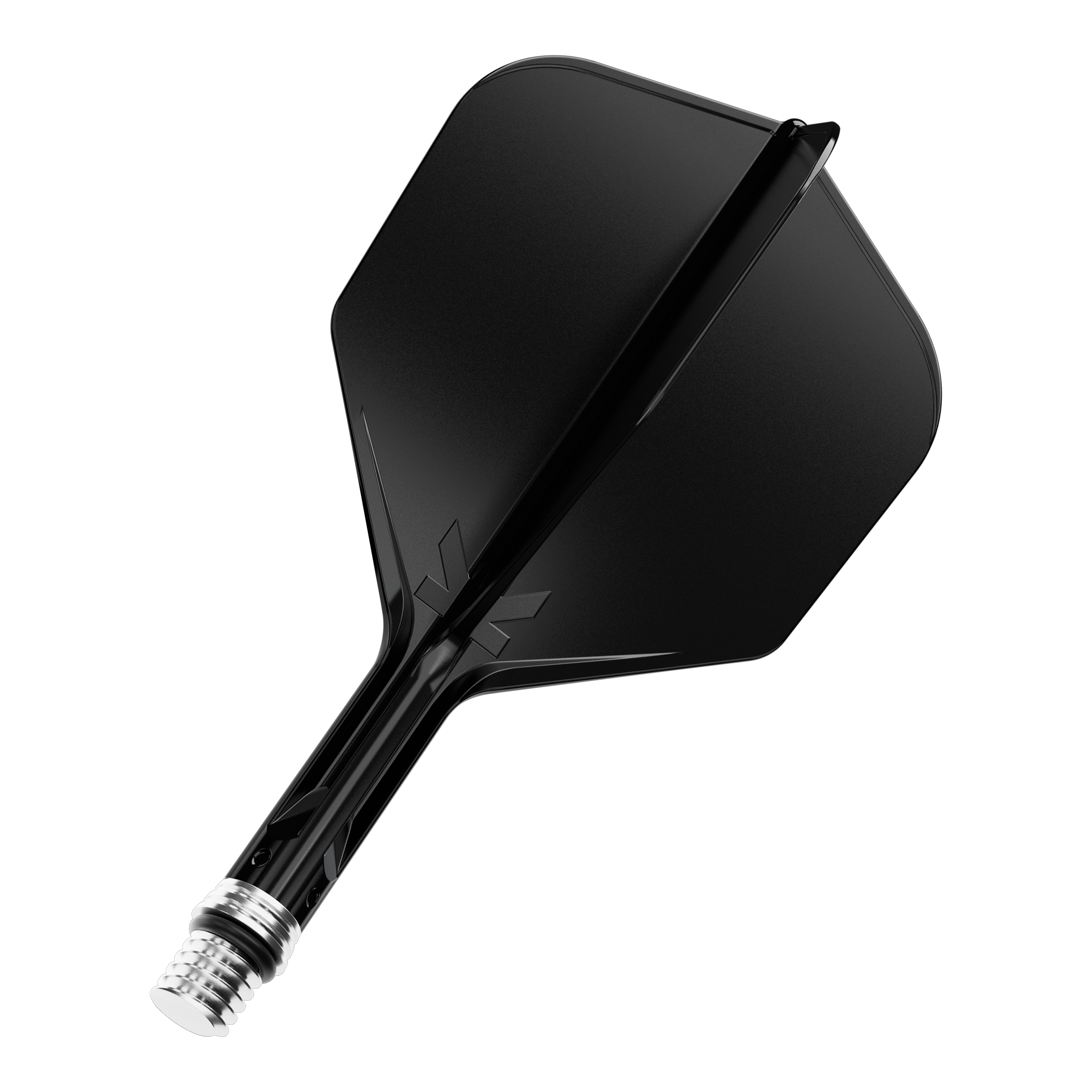 Target K-Shift No6 Flights - Black Gezeigt ist ein einzelner Dart Flight in Schwarz, Modell KShift No6, 19mm. Es ist ein Zubehörteil von Target.