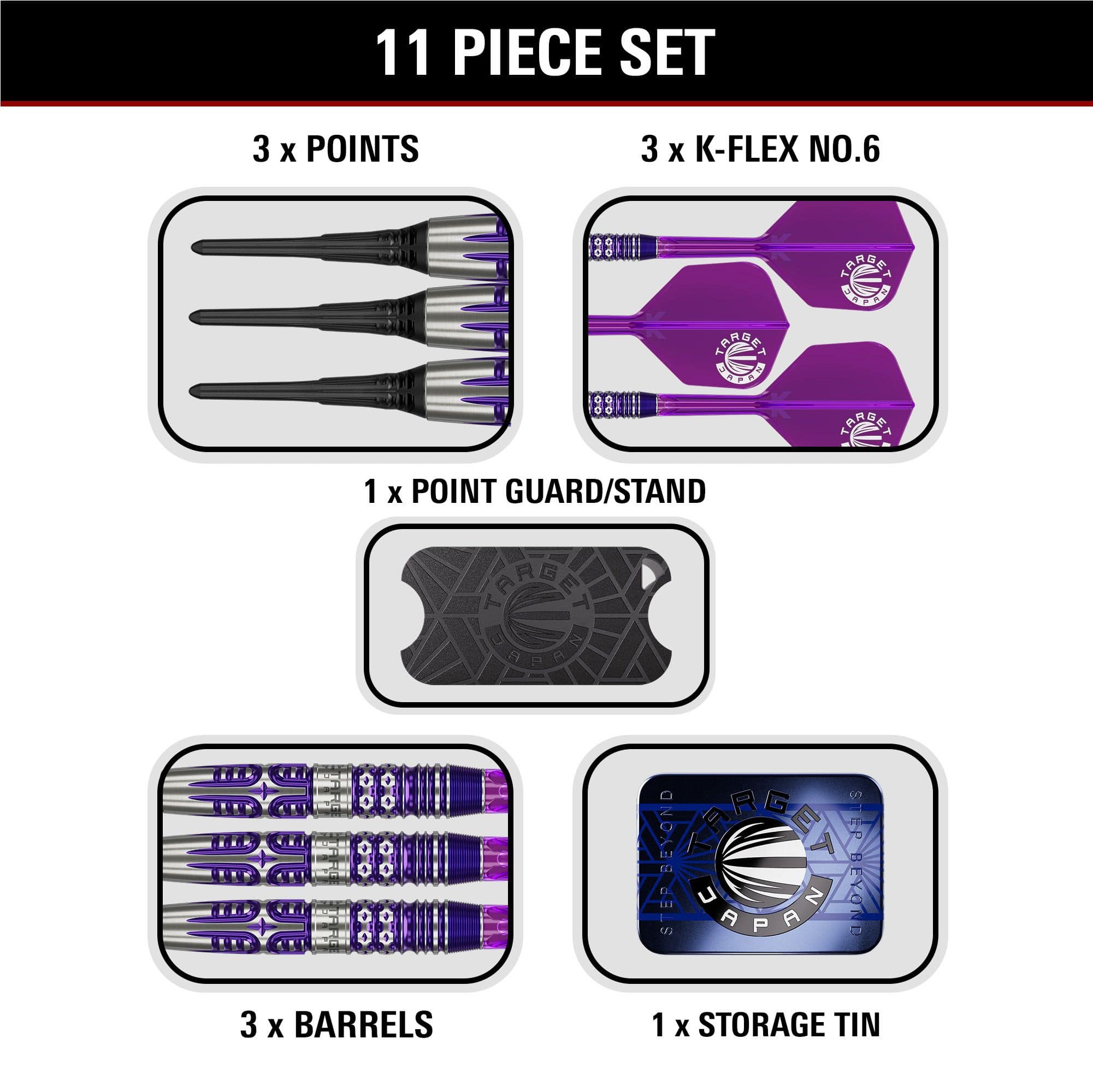 Target Japan Endeavor Kasumi Sato GEN3 Soft Darts - 19g Zu sehen ist das Set Target Japan Endeavour Kasumi Sato GEN3 Softdarts - 19g. Die Darts sind speziell für den japanischen Markt entworfen worden.