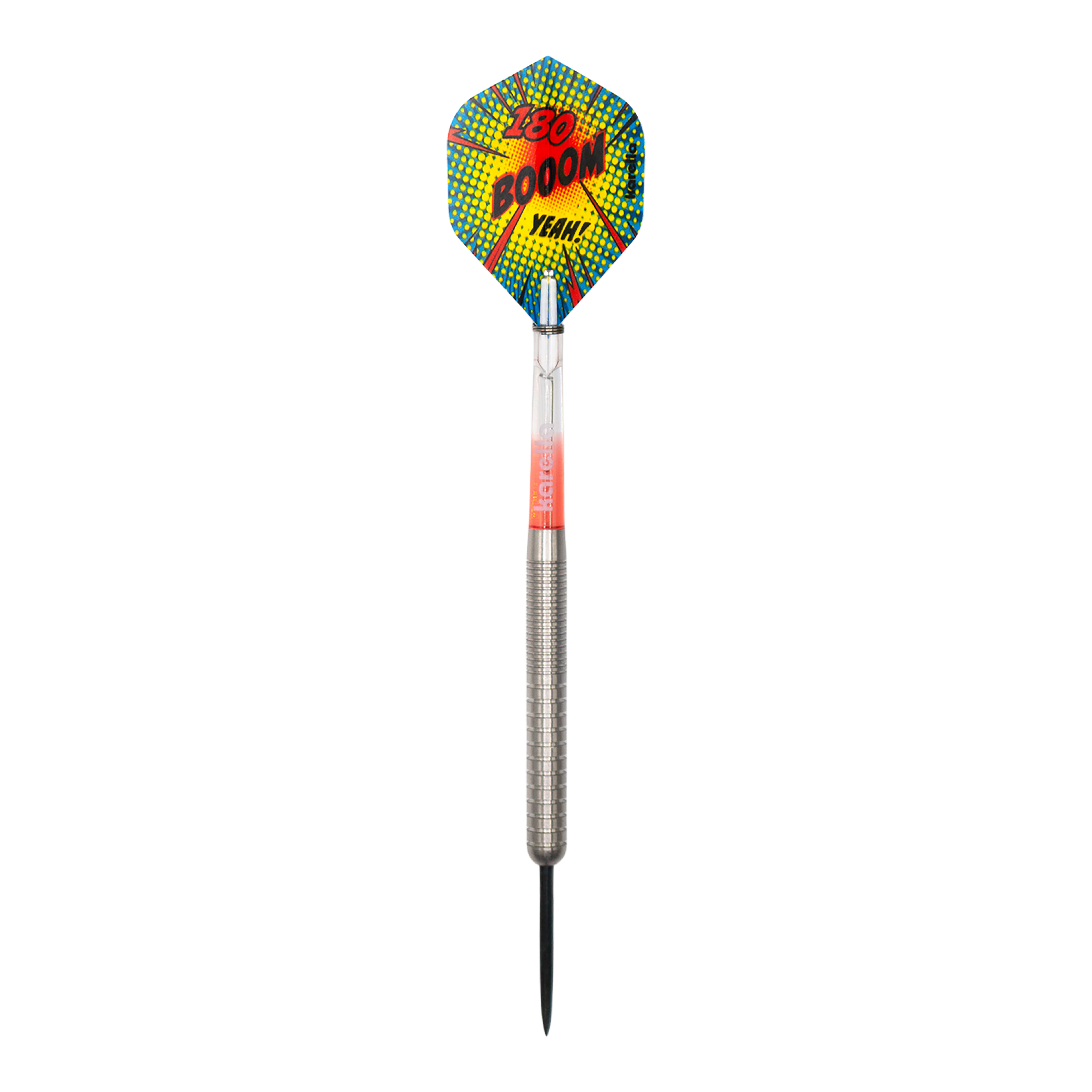 Abgebildet ist der Karella Comic Line CL-1 Steeldarts - 22g. Diese Aufnahme zeigt das Produkt aus einer bestimmten Perspektive.