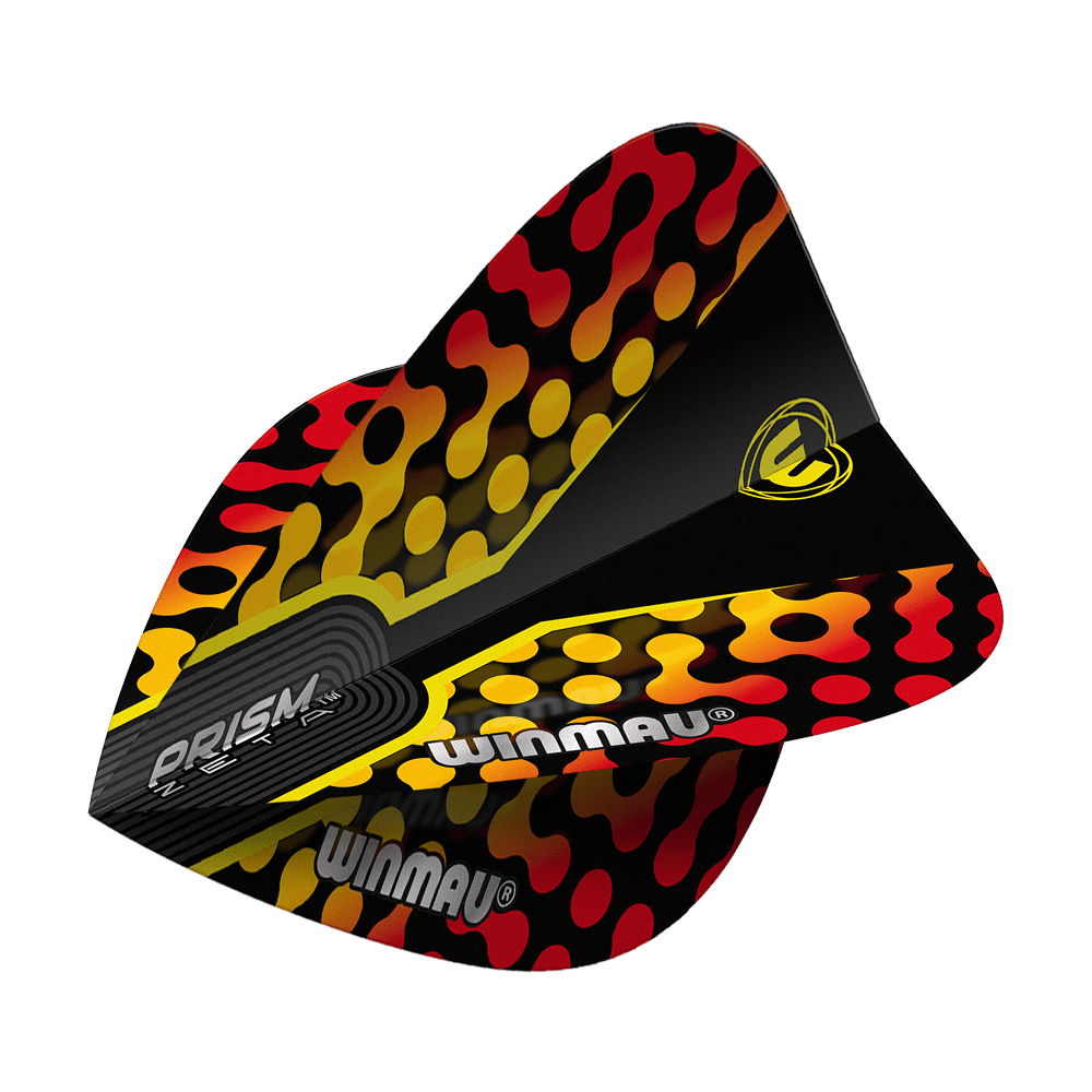 Winmau Zeta Black Yellow Red Kite Flights