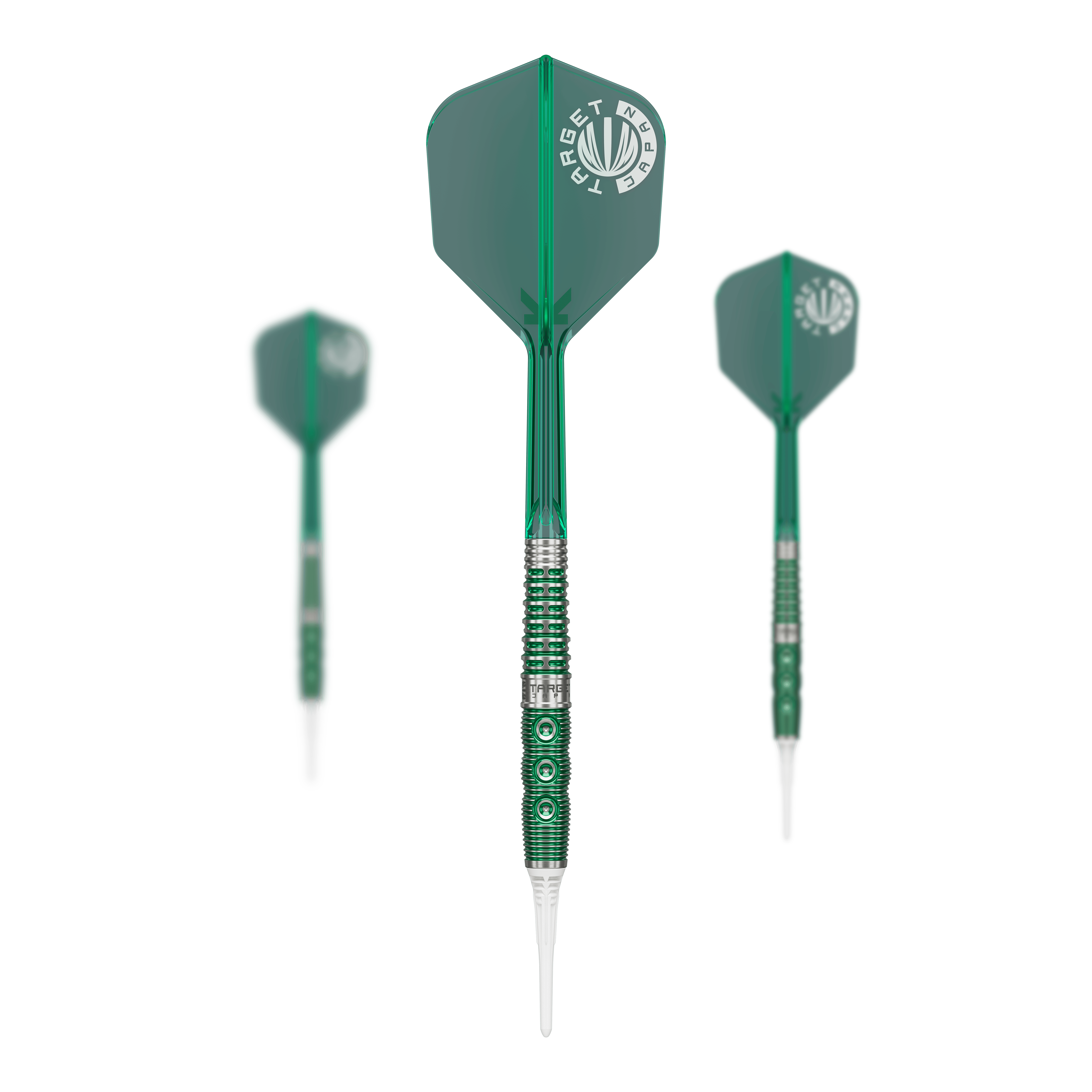 Abgebildet ist ein Set Target Japan Prime Series Motomu Sakai Xeno GEN1 Softdarts mit 19 Gramm. Das Produkt besteht aus hochwertigen Softdarts für das professionelle Dartspiel.