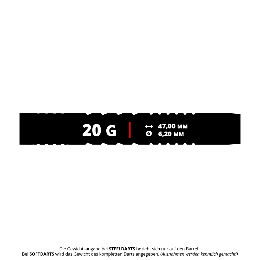 Bulls NL Stefan Bellmont 90 soft darts - 20g Das Bild zeigt Bulls NL Stefan Bellmont 90 Softdarts mit 20 Gramm. Diese Softdarts sind optimal für elektronische Dartscheiben geeignet.
