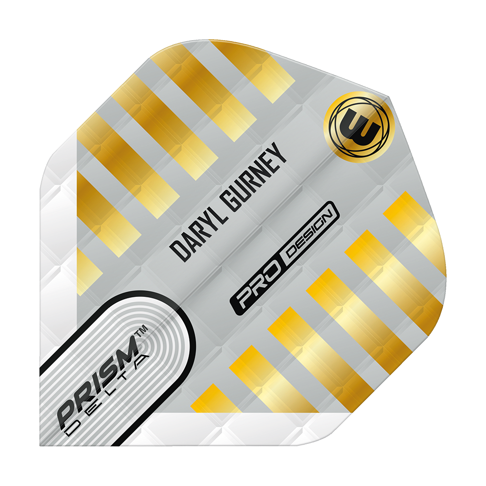 Winmau Prism Delta Daryl Gurney WhiteGold Embossed Standard Flights