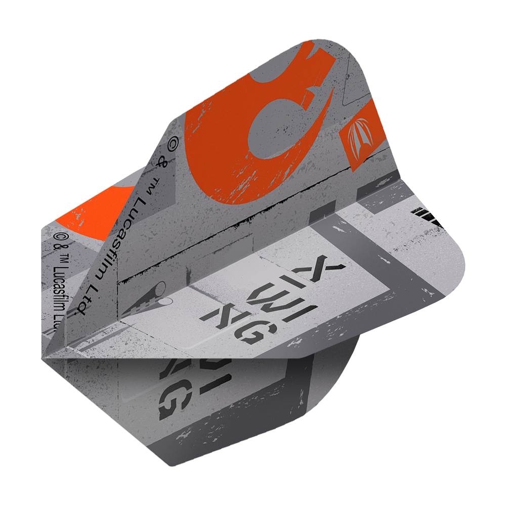 Abgebildet ist das Produkt Target Star Wars ProUltra X-Wing No6 Flights. Die Dart-Flights sind mit Motiven aus Star Wars gestaltet.