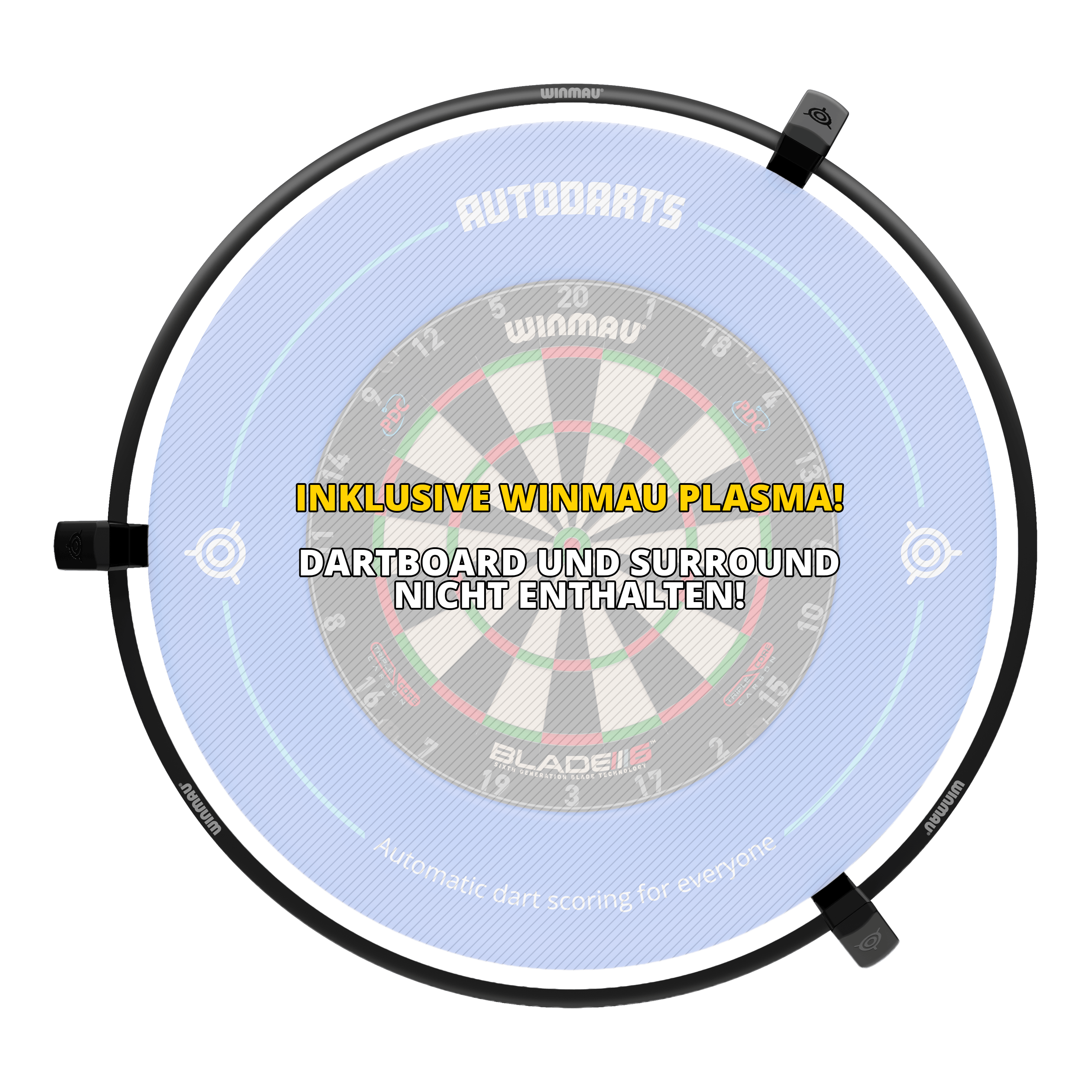 Autodarts Vantage auto scoring system Das Bild zeigt Autodarts Vantage Auto-Scoring-System. Es handelt sich vermutlich um ein automatisches Punktezählsystem für Dartspiele.