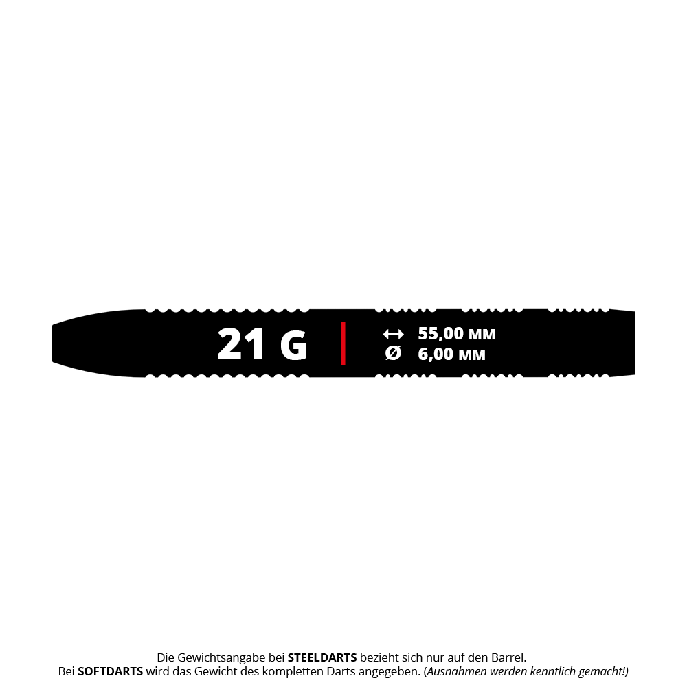 Bulls Challenger Patrick Tringler Steeldarts mit 21g Gewicht. Das Foto präsentiert die Steeldarts in ihrer Originalverpackung.