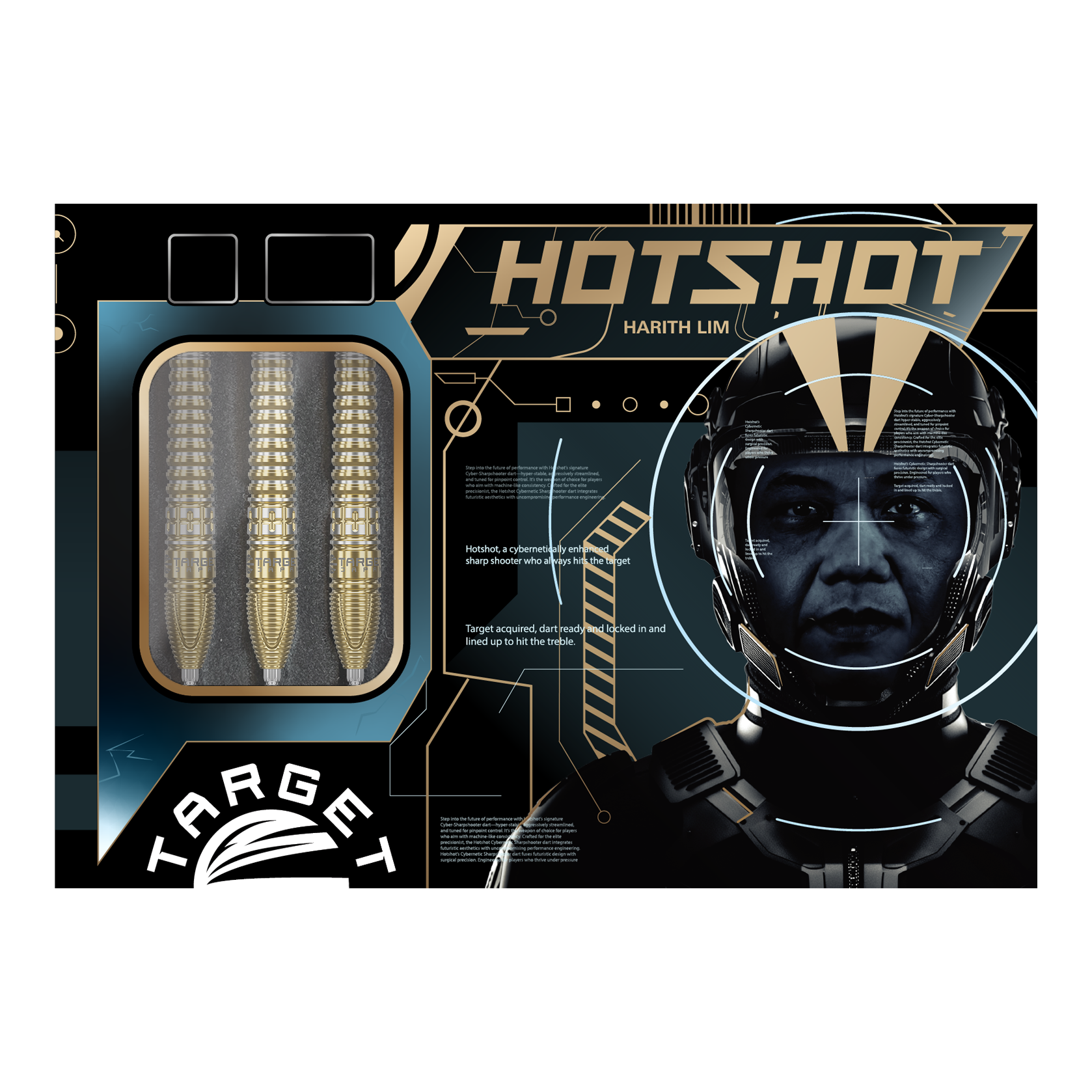 Target Japan Prime Series Harith Lim HotShot GEN3 Swiss Point Steeldarts Auf dem Bild sind die Target Japan Prime Series Harith Lim HotShot GEN3 Swiss Point Steeldarts zu sehen. Sie eignen sich perfekt für Dart-Enthusiasten.