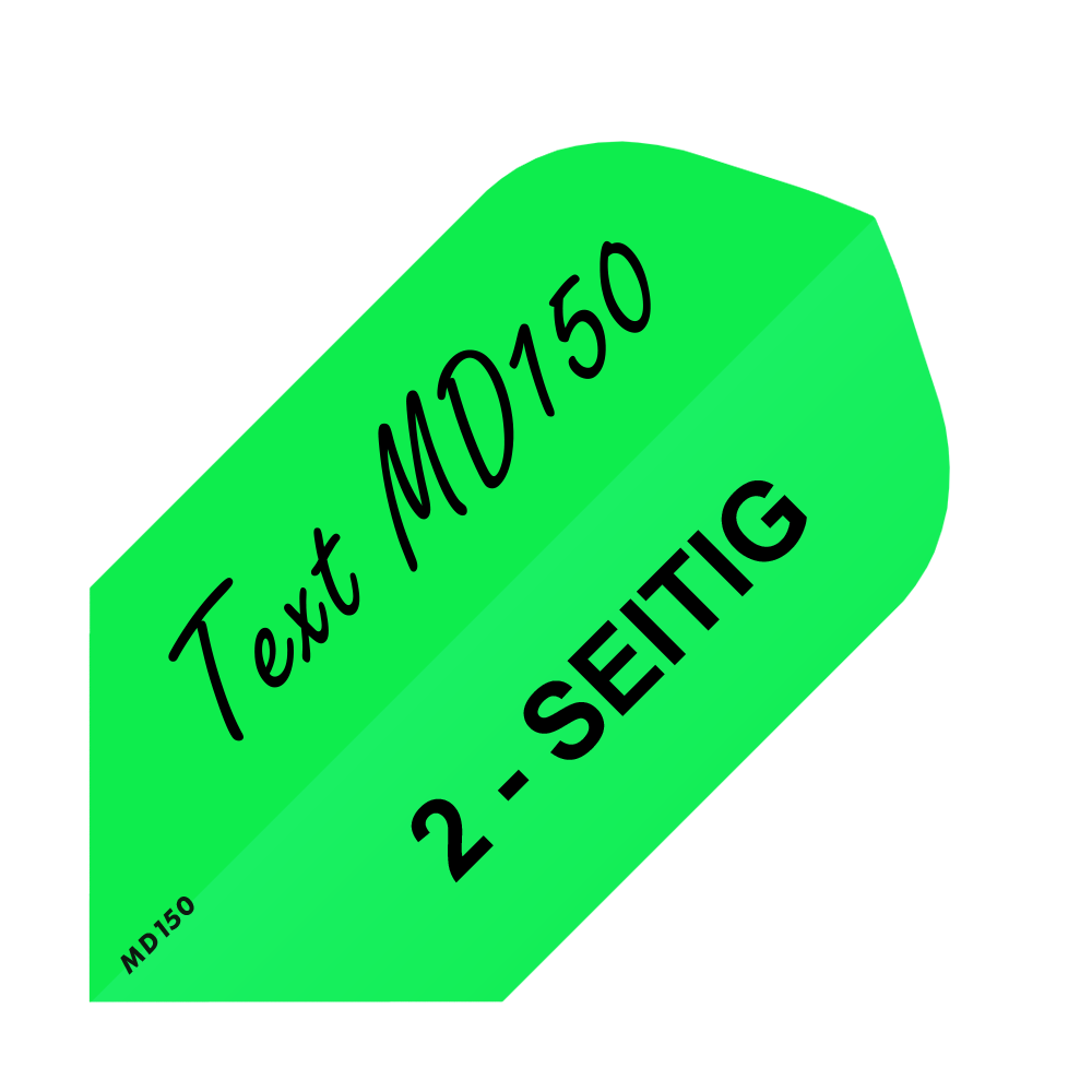 2-sided printed flights - desired text - MD150 Slim