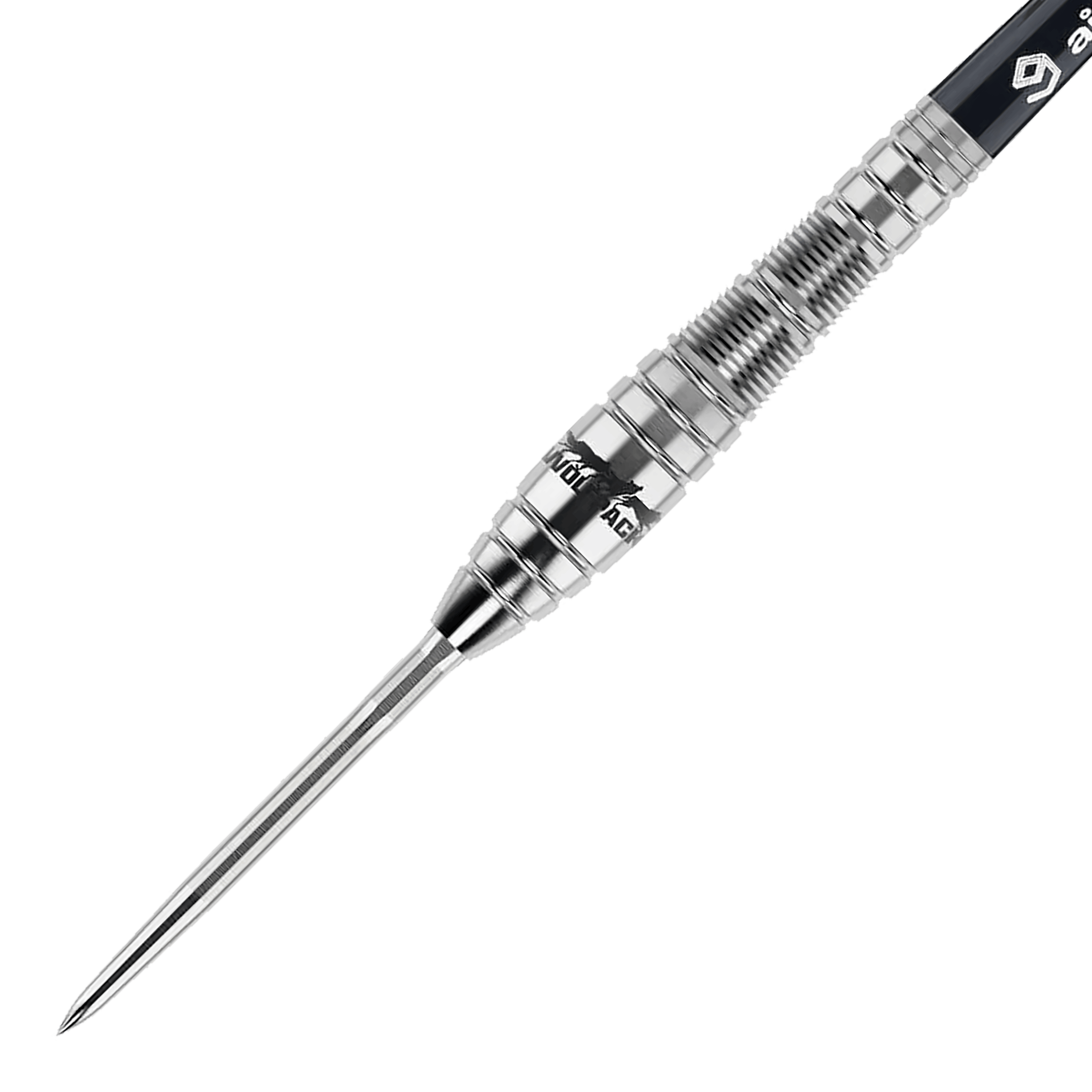 Caliburn Wolfpack W2 steel darts - 22g Dies ist ein Caliburn Wolfpack W2 Steeldart mit einem Gewicht von 22 Gramm. Der Dart ist aus Metall gefertigt und hat ein geriffeltes Griffdesign für besseren Halt.