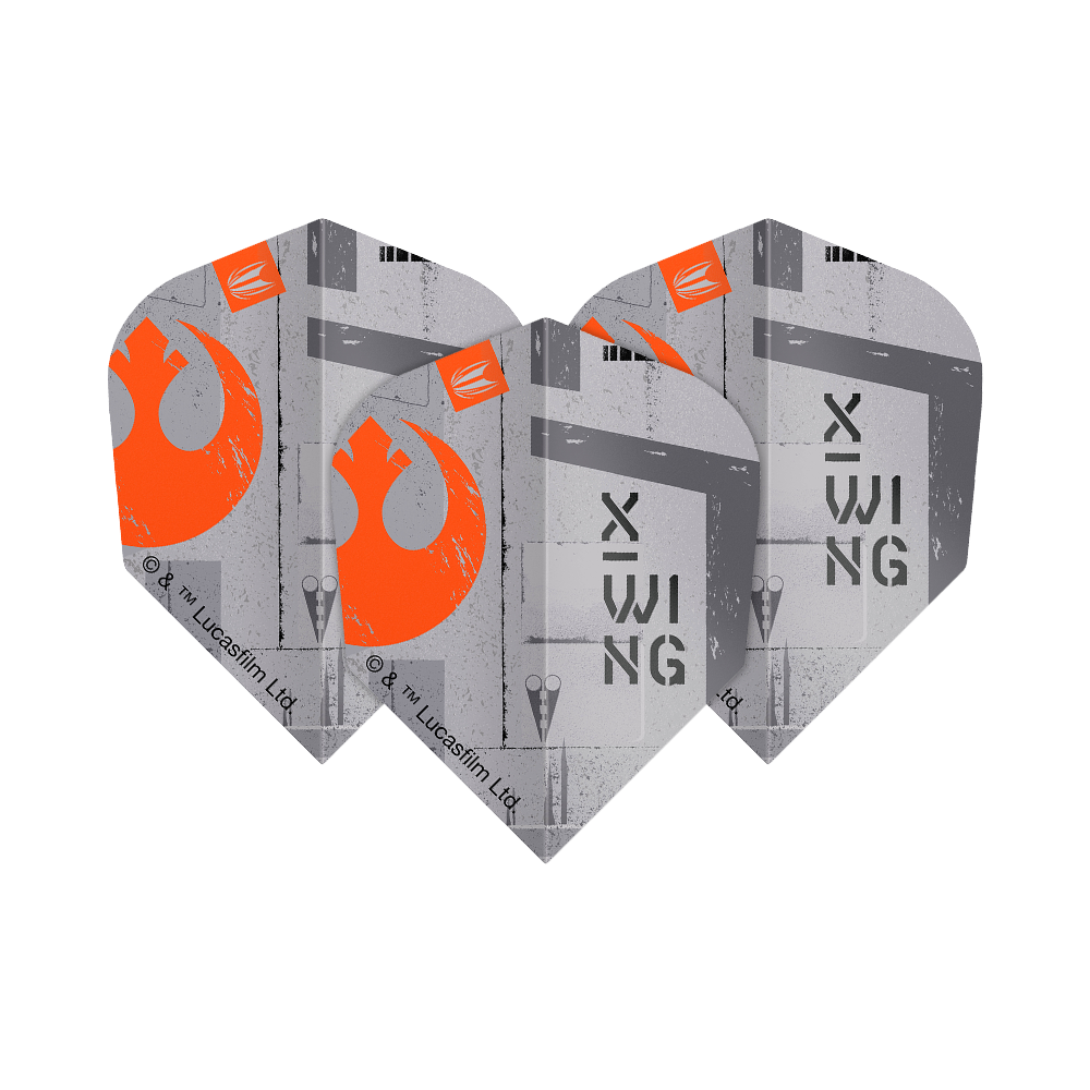 Dieses Bild zeigt das Produkt Target Star Wars ProUltra X-Wing No6 Flights. Es handelt sich um Dart-Flights mit Star Wars X-Wing Motiv.