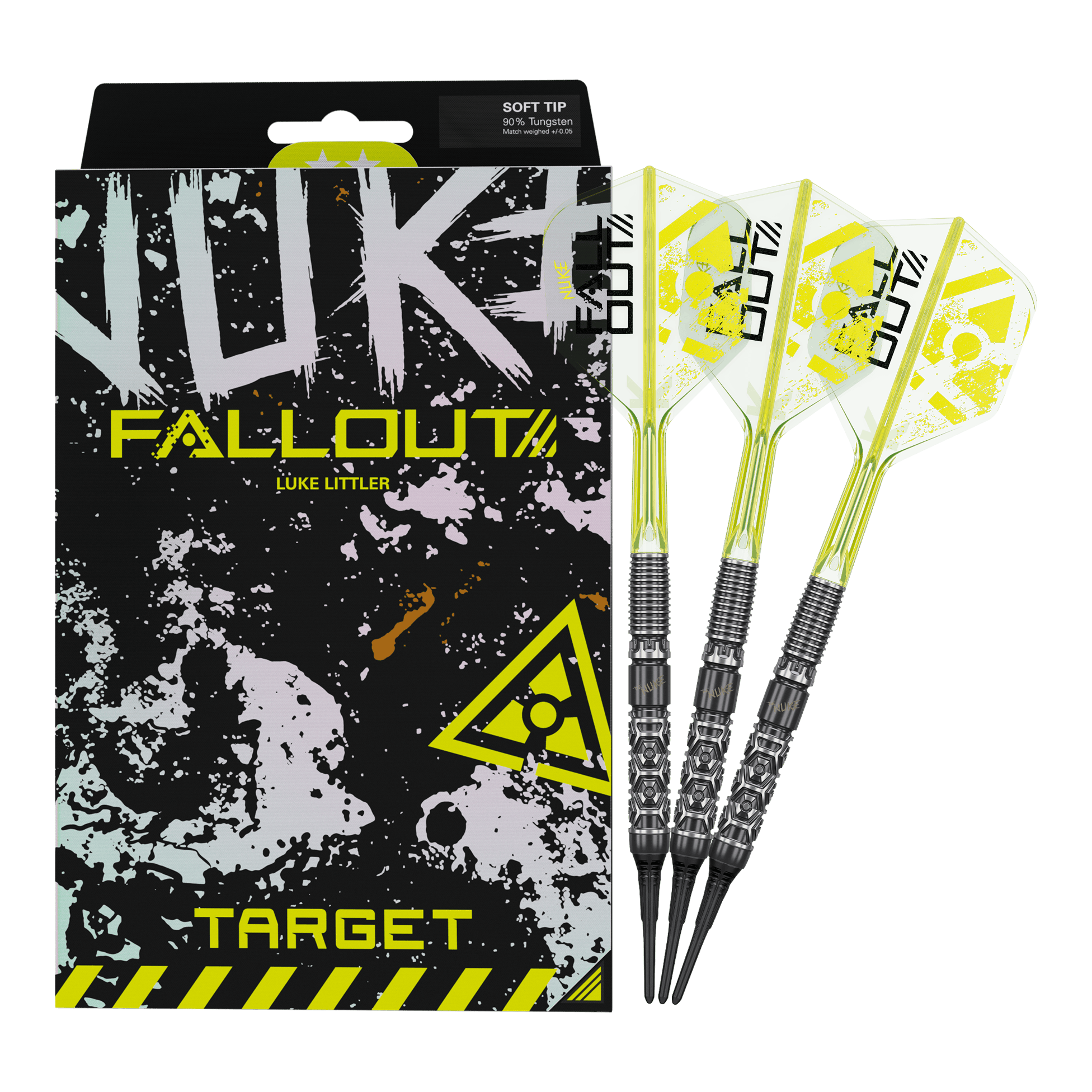 Target Luke Littler Nuke Fallout Soft Darts - 19g Target Luke Littler Nuke Fallout Soft Darts - 19g