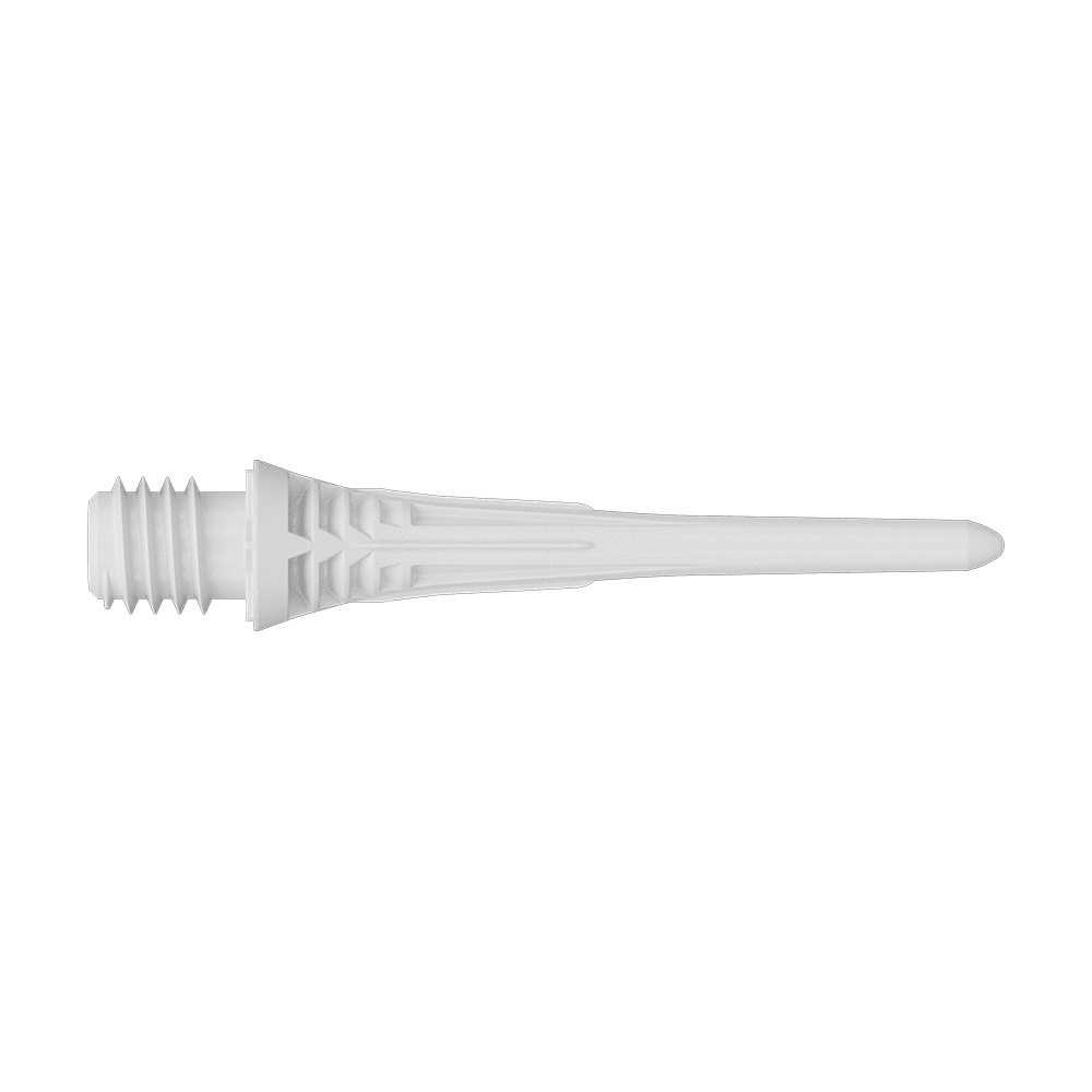 Target Cryo Softdartspitzen 30er Pack - Weiß liegt auf einer Oberfläche. Die Softdartspitzen sind weiß und werden als Packung angeboten.