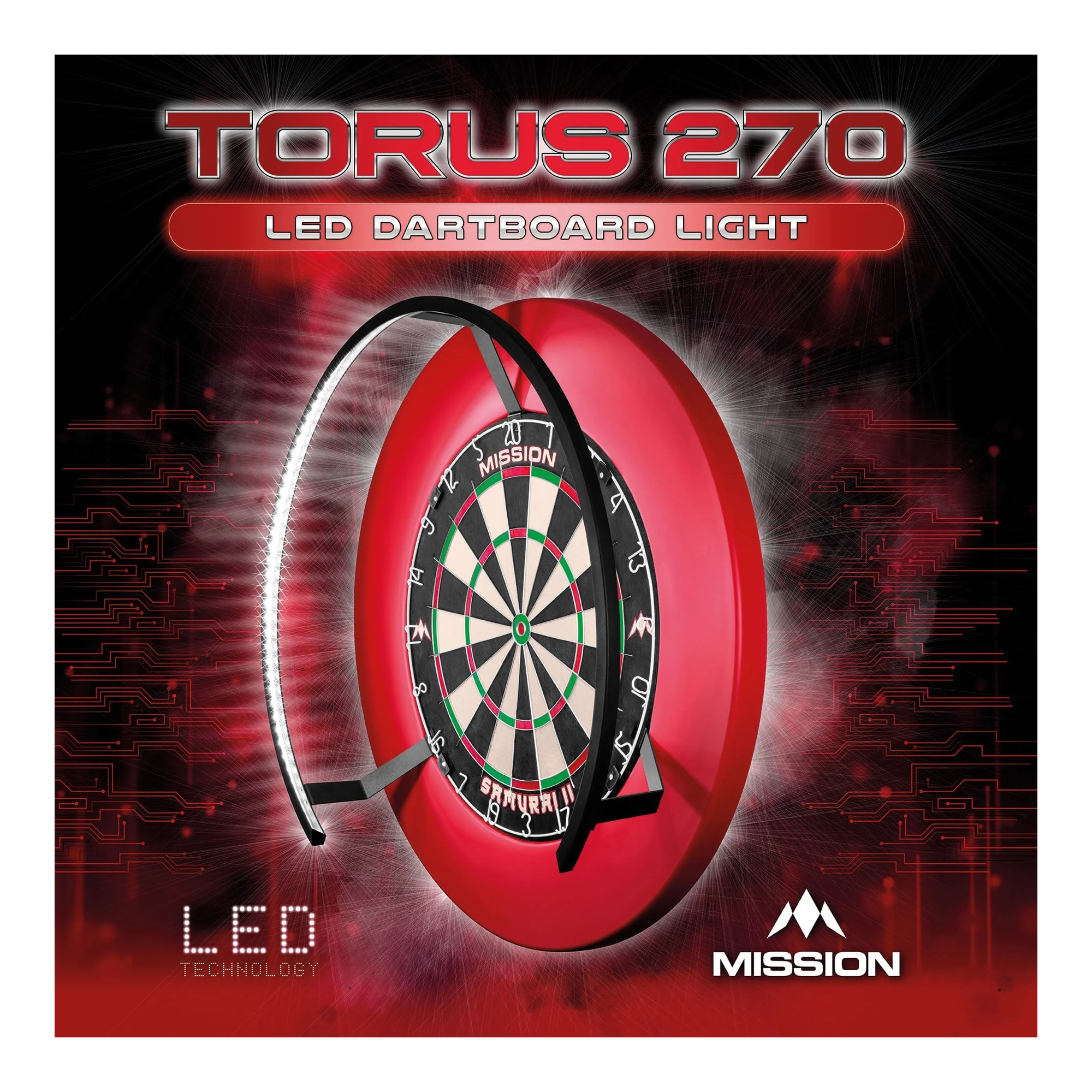 Mission Torus 270 LED Dartboard Beleuchtung