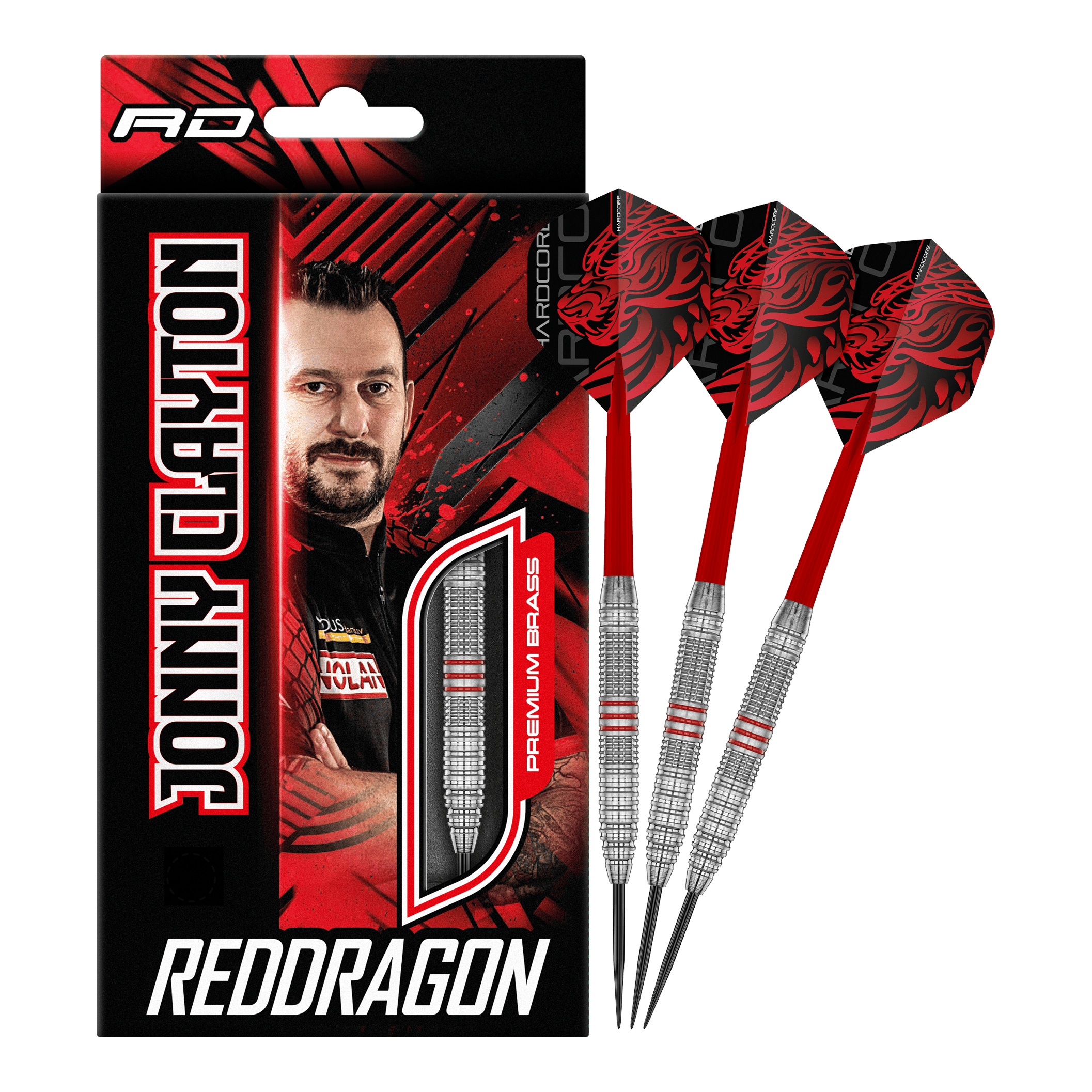 Red Dragon Jonny Clayton Brass Steel Darts - 21 g Red Dragon Jonny Clayton Brass Steel Darts - 21 g