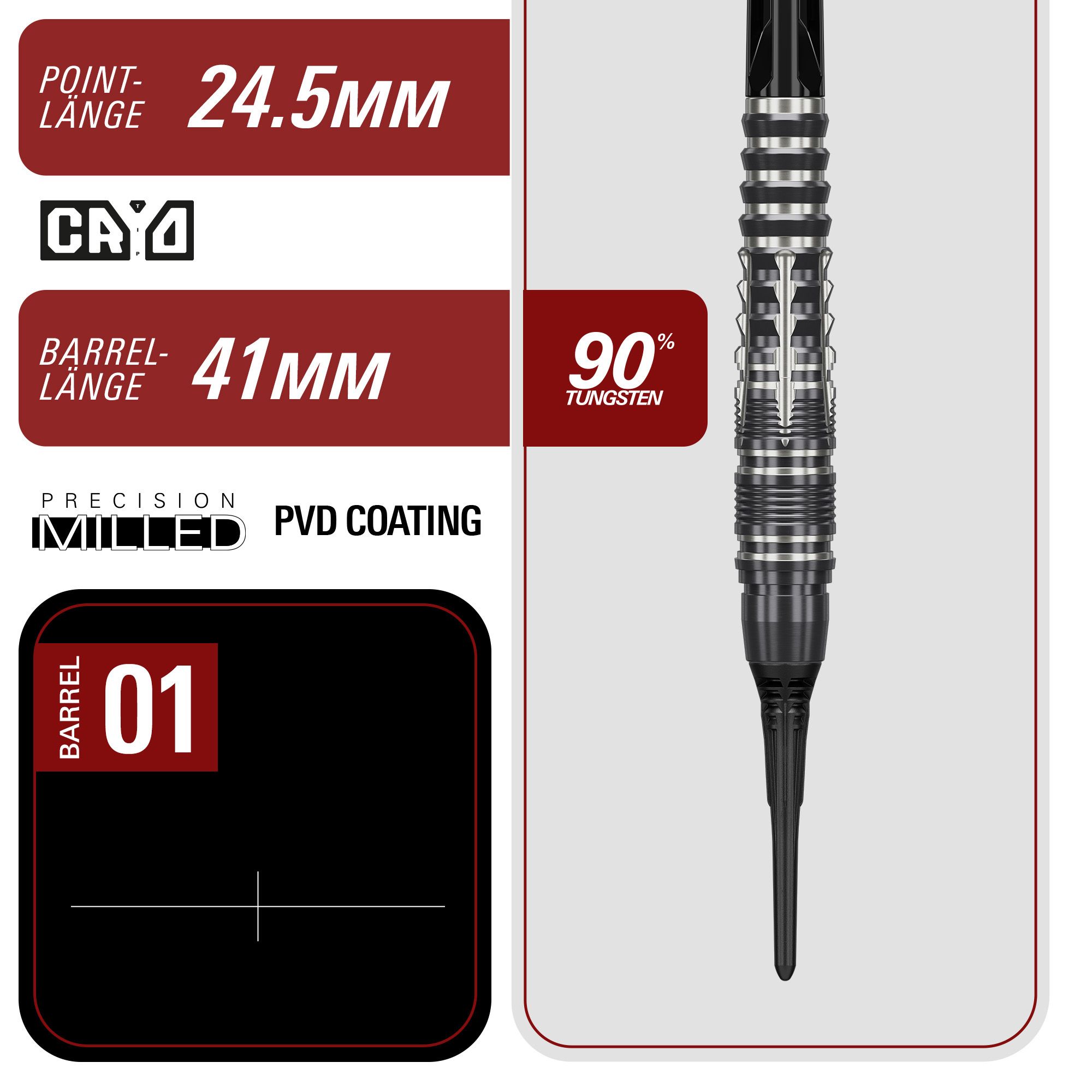 Target Black Marque Blaze Soft Darts - 18g Die Target Black Marque Blaze Softdarts - 18g sind abgebildet. Diese Darts zeichnen sich durch ihr elegantes schwarzes Design aus.
