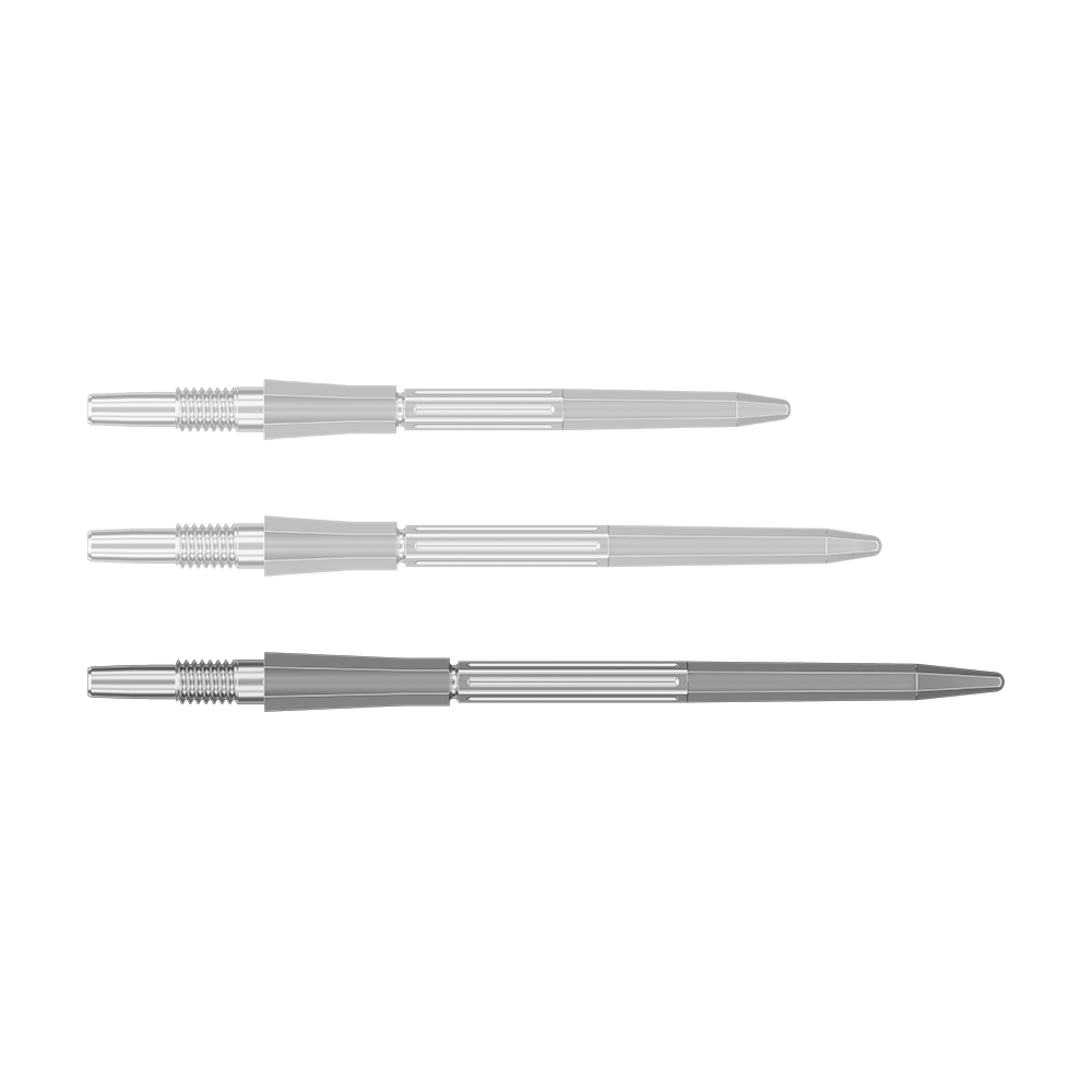 Auf dem Bild sind SwissPoint Dartspitzen in Silber mit einer Länge von 42 mm zu sehen. Dieses Produkt ist für Dartpfeile gedacht.