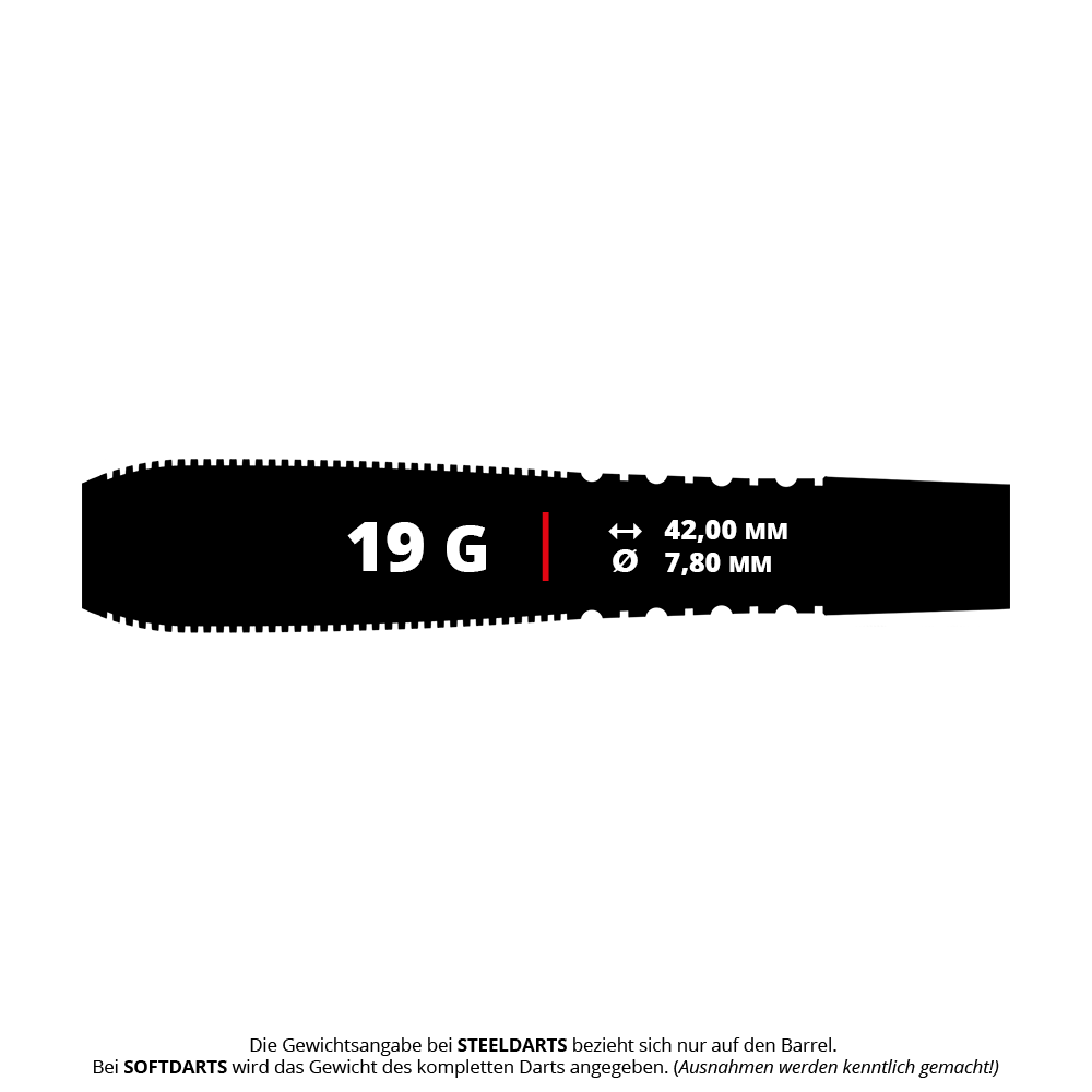 Dieses Bild zeigt die Bulls NL Chaos Blue Softdarts - 19g. Die blauen Softdarts sind zum Spielen mit elektronischen Dartboards geeignet.