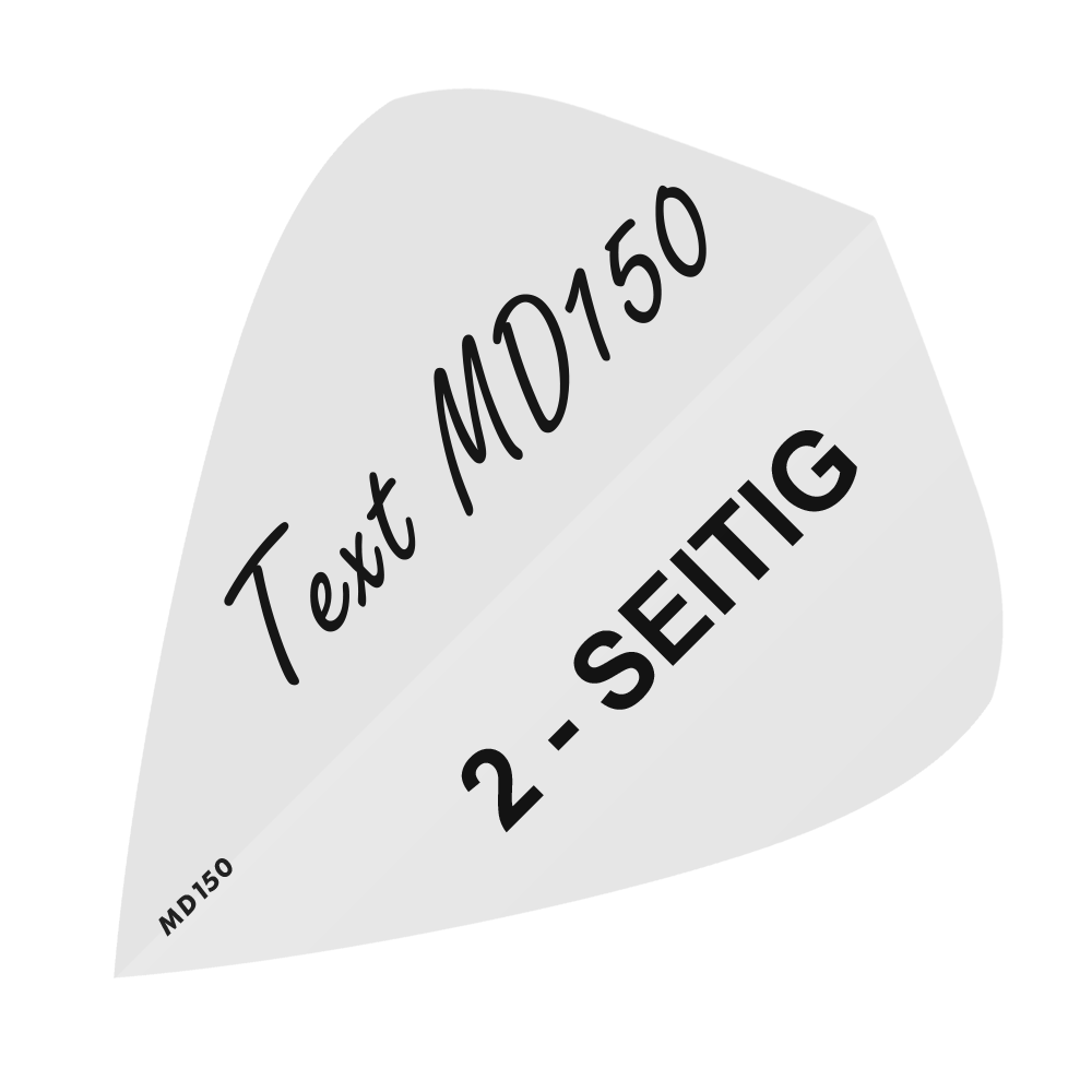2-sided printed flights - custom text - MD150 kite
