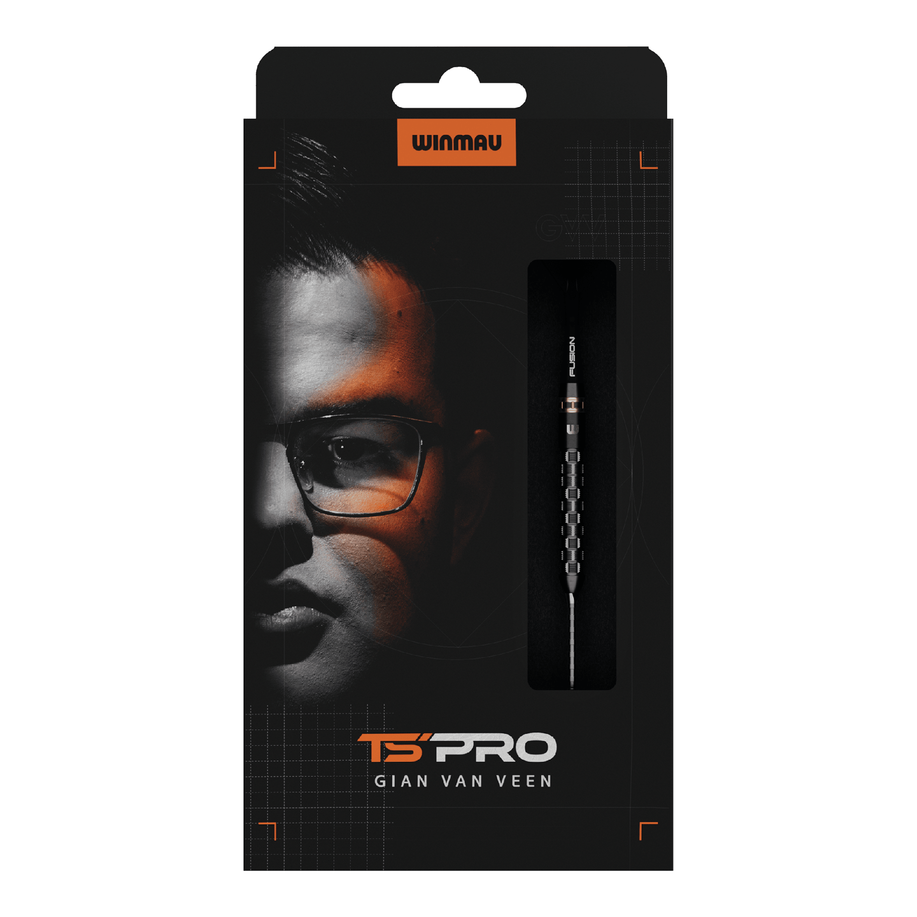 Das Produktbild zeigt Winmau Gian Van Veen TS-PRO Switch Point Steeldarts. Die Darts sind formatfüllend zu sehen.