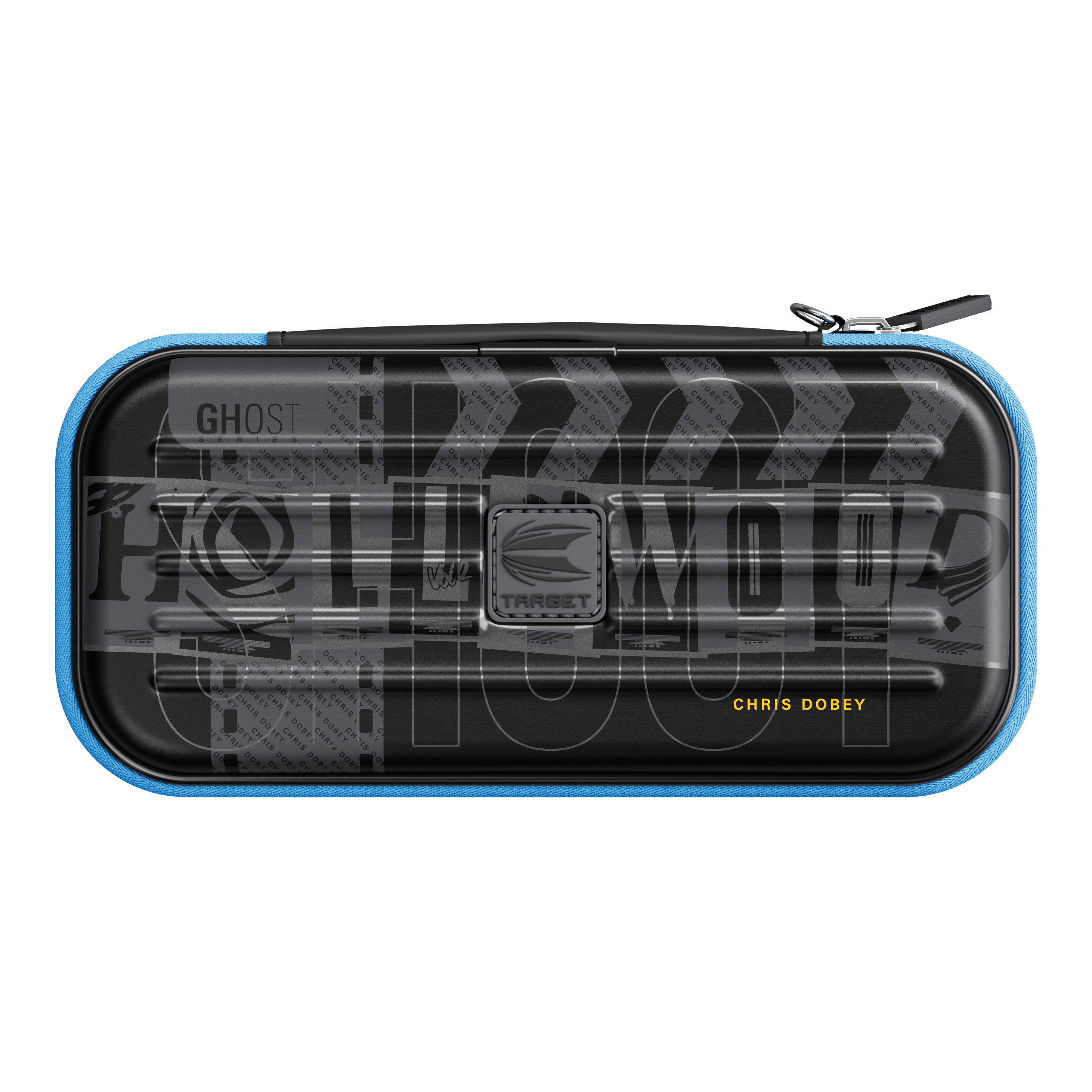Das Bild zeigt das Takoma Ghost Series Chris Dobey Dartcase. Dies ist ein Dartcase aus einer speziellen Kollektion.
