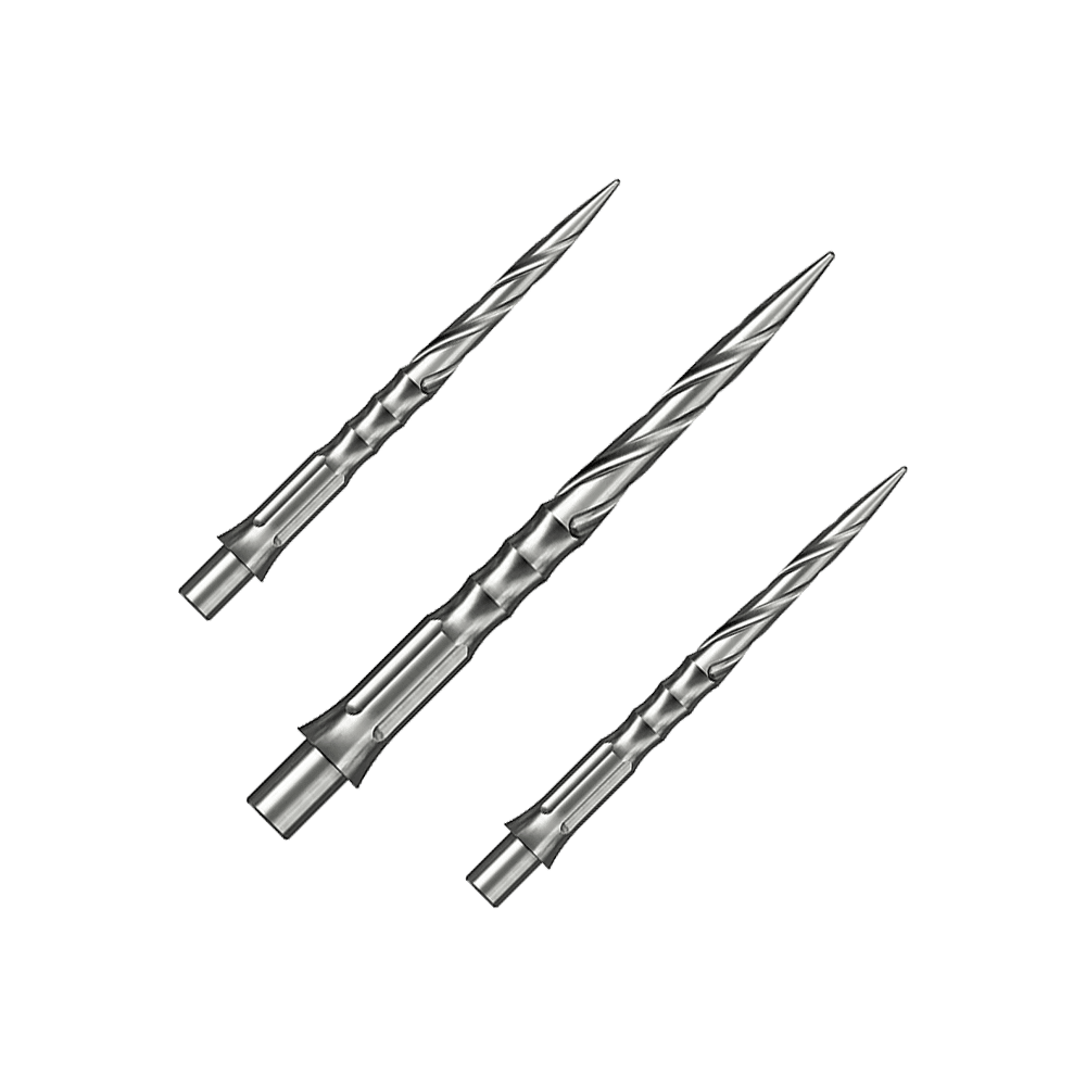 Mission Caliburn EVO System steel dart tips - Spiro - NoLip - silver