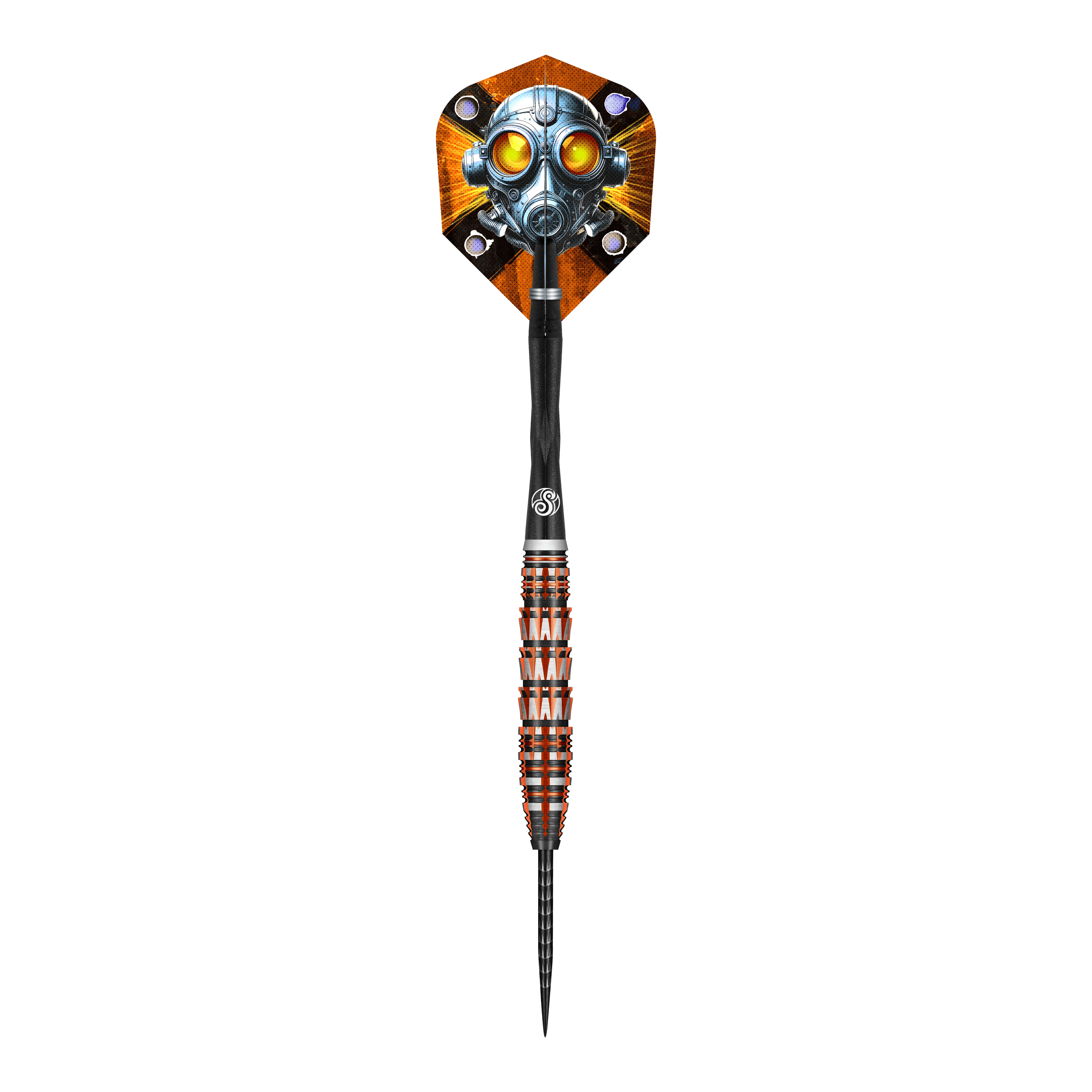 Shot Badlands Rustin Steel Darts - 23g Dieses Bild zeigt den Shot Badlands Rustin Steeldarts - 23g. Der Dartpfeil ist in Nahaufnahme abgebildet.